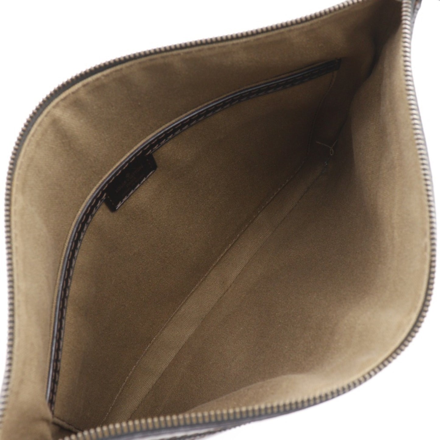 Louis Vuitton Louis Vuitton Sac Plat Shoulder Bag Utah M92073 Calfskin Cafe 2004 Brown Lm0024