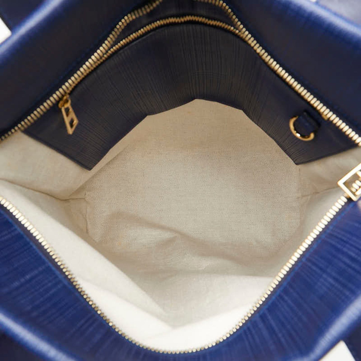 Loewe Anagram Tote Bag Shoulder Navy Leather