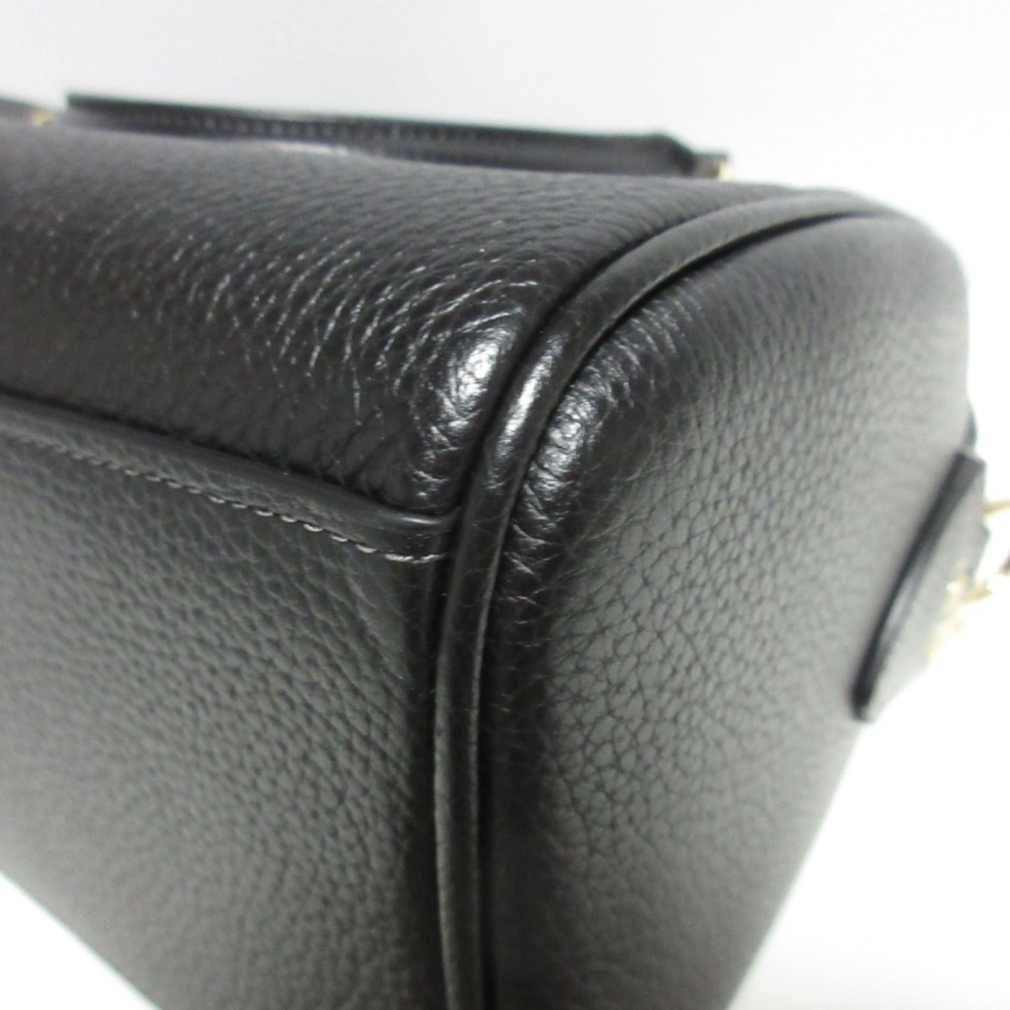 Coach Lowan Satchel Leather 2Way Handbag Shoulder Bag Cv962 Black