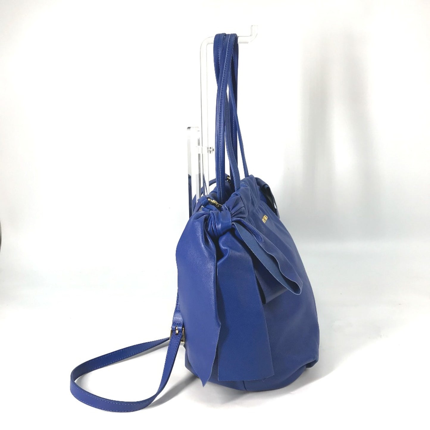 Prada Logo Crossbody 2Way Shoulder Bag Bag Tote Bag Hand Bag Blue