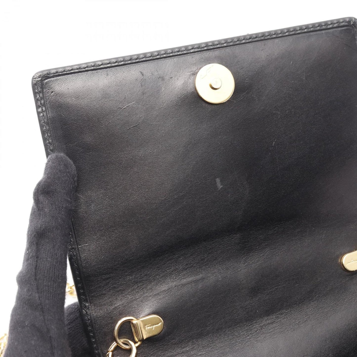 Salvatore Ferragamo Gancini Leather Shoulder Bag For Women