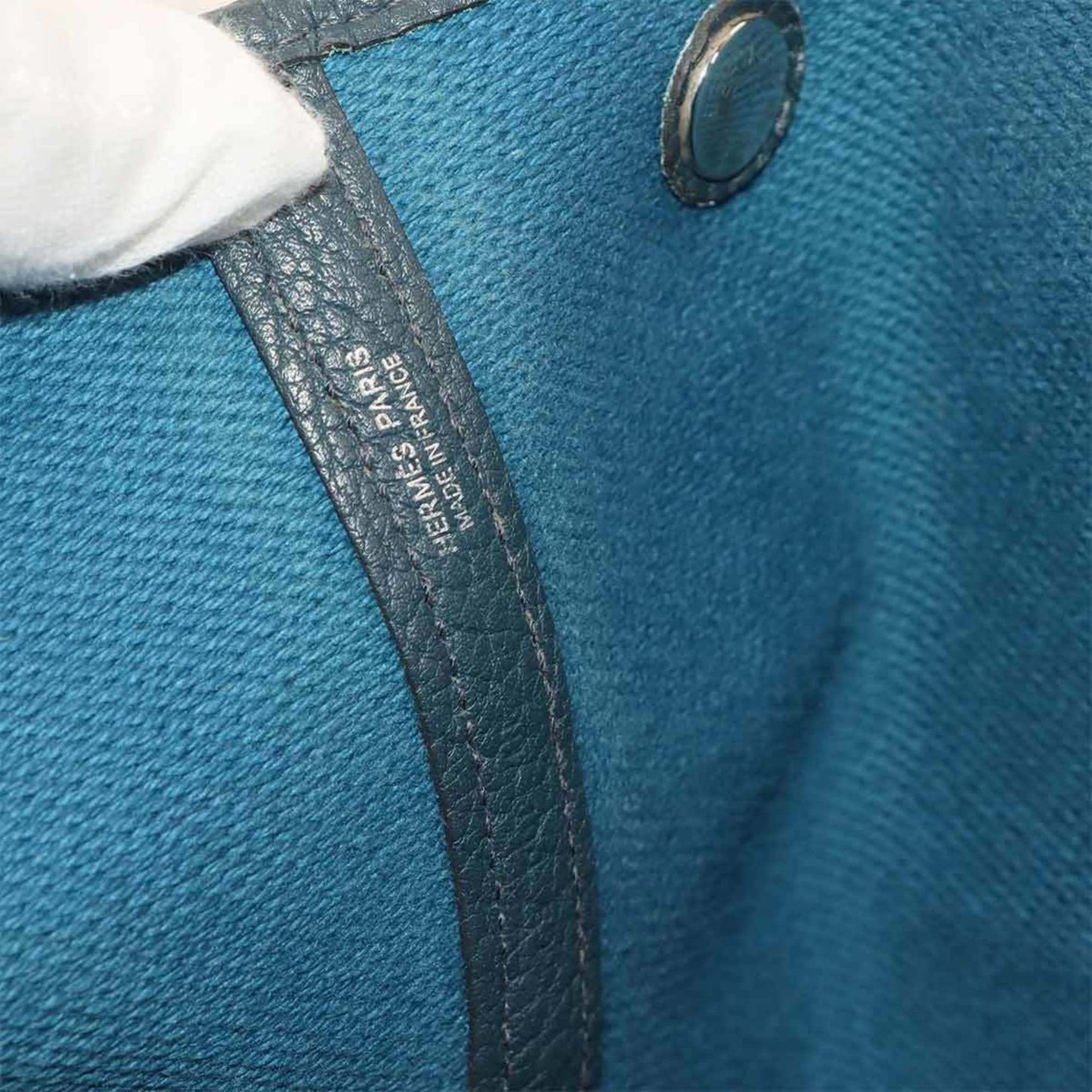 Hermes Herms Garden 36 Pm Twill Ash Vache Country Ecru Bleu De Plus T Stamp Party Verso