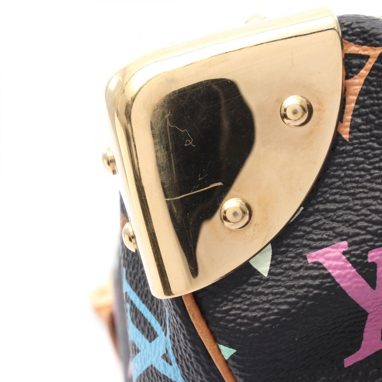 Louis Vuitton Speedy 30 Handbag Coated Canvas Leather Monogram Multicolor
