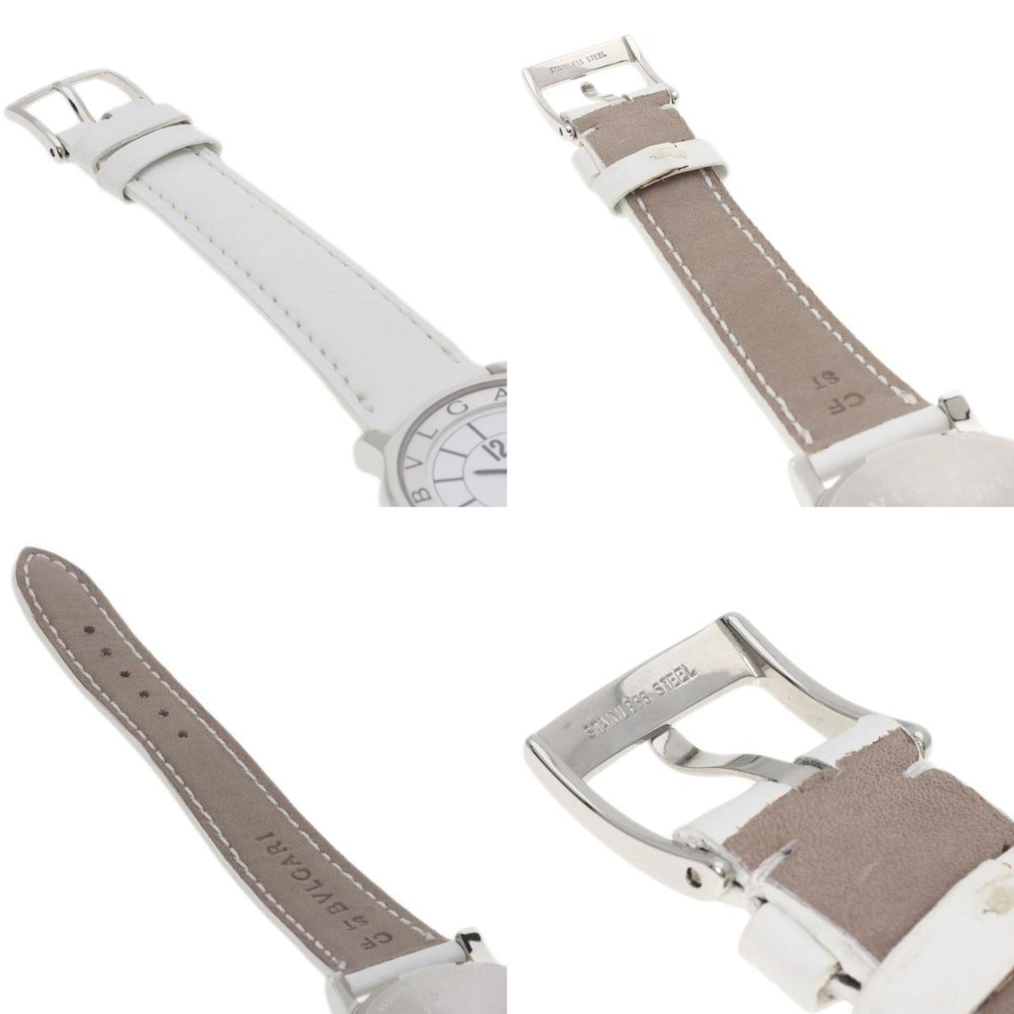 Bvlgari St35S Solotempo Watch Stainless Steel Leather