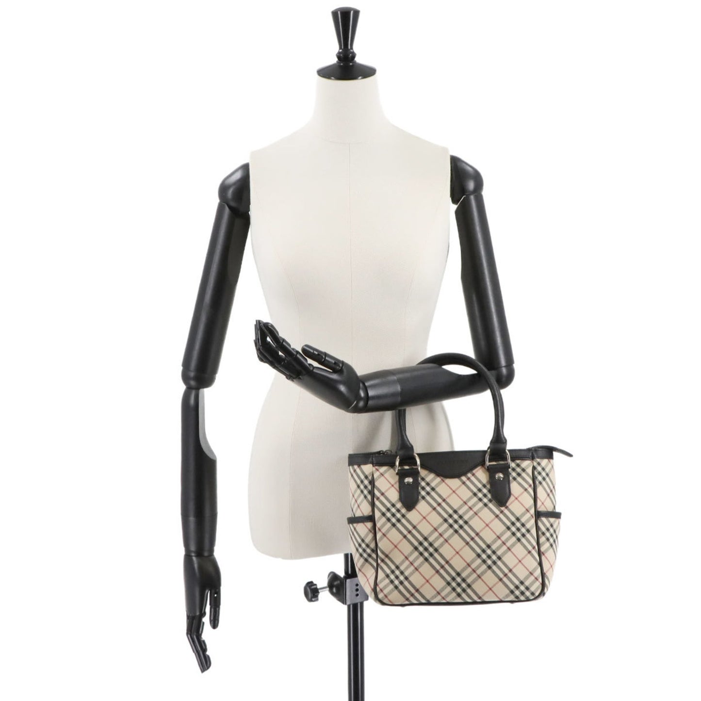 Burberry Nova Check Handbag In Canvas And Leather