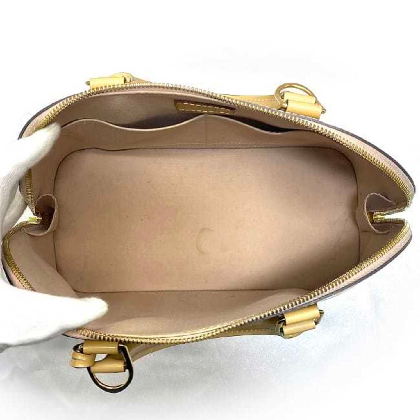 Louis Vuitton Handbag Alma Pm Yellow Monogram Vernis Citrine M90101 Patent Leather Fl4113 Louis
