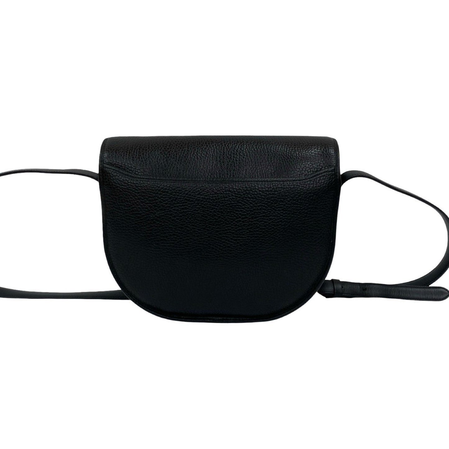 Christian Dior Cd Logo Hardware Leather Genuine Shoulder Bag Pochette Sacoche Black 37002