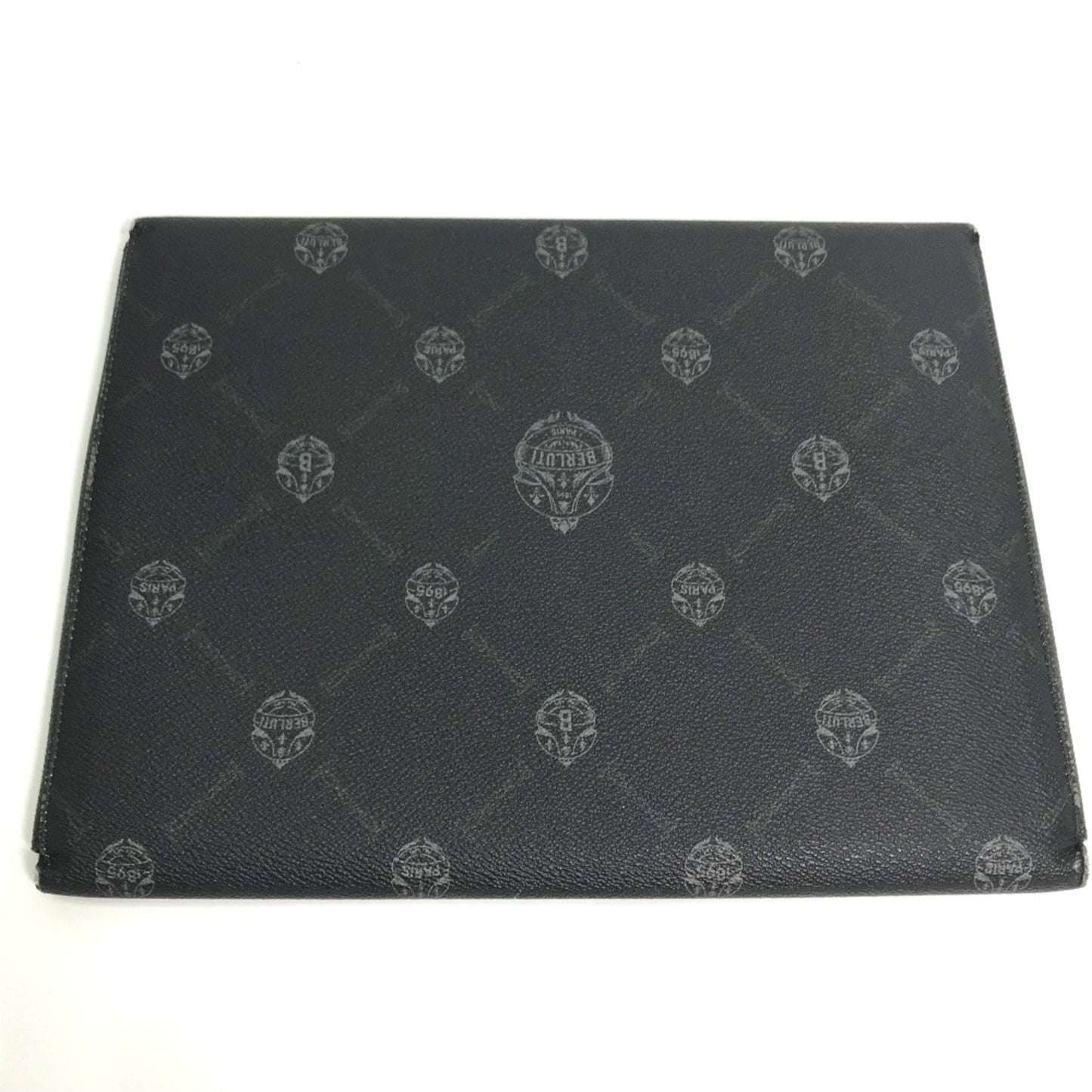 Berlutti Pouch Letter Case Bag Clutch Bag Black Blue