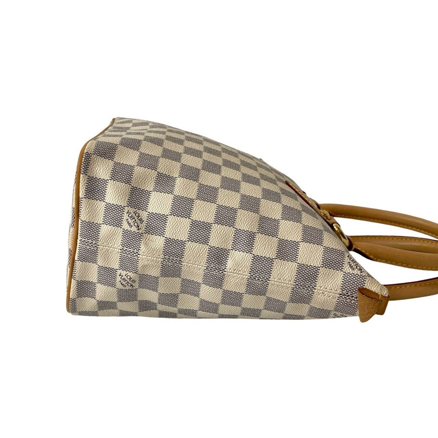 Louis Vuitton Saleya Pm Damier Azur Leather Tote Bag