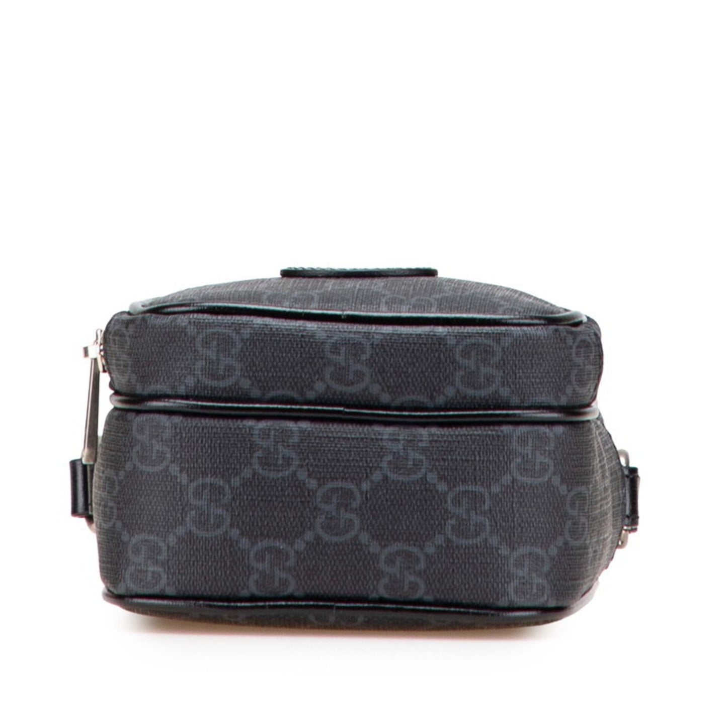 Gucci Interlocking G Shoulder Bag 672952 Black Pvc Leather