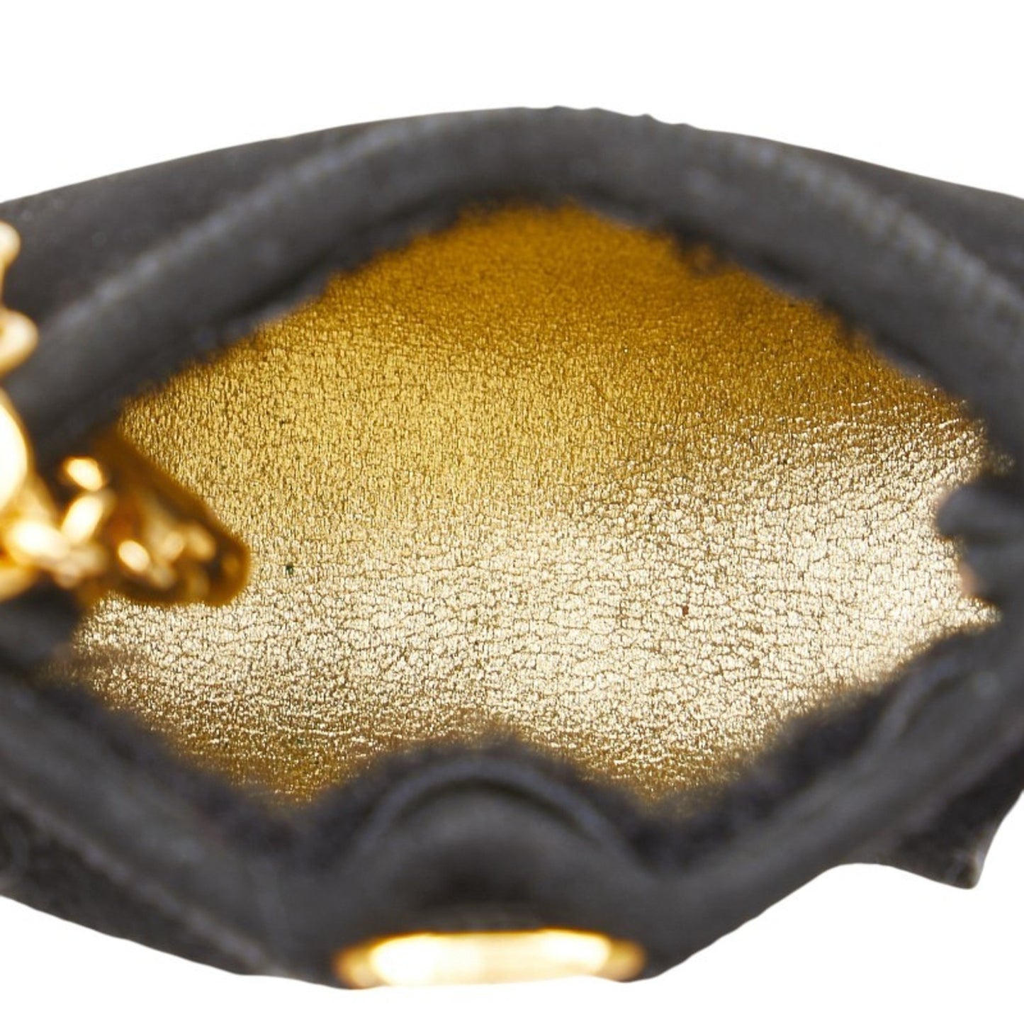 Salvatore Ferragamo Vara Pouch Bag Charm Keychain Black Suede