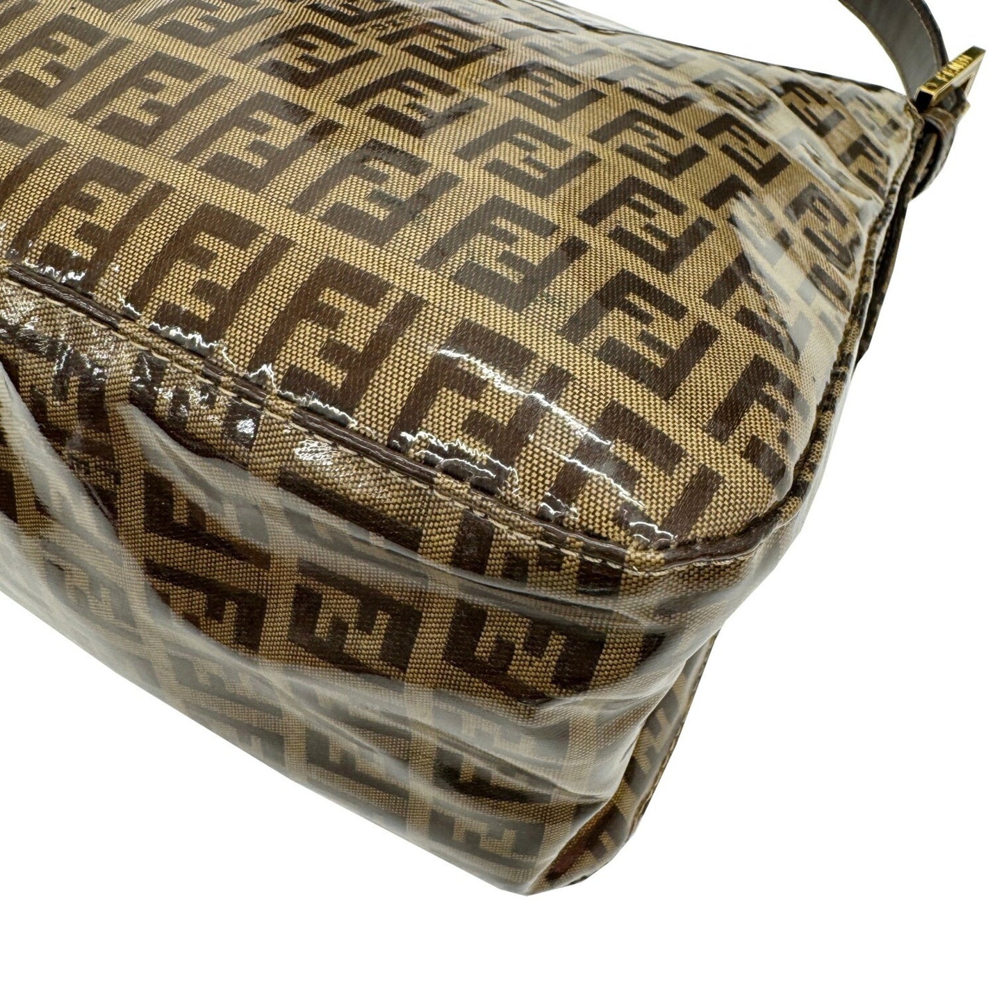 Fendi Mamma Bucket Zucchino Patent 2262/26325/018 Shoulder Bag