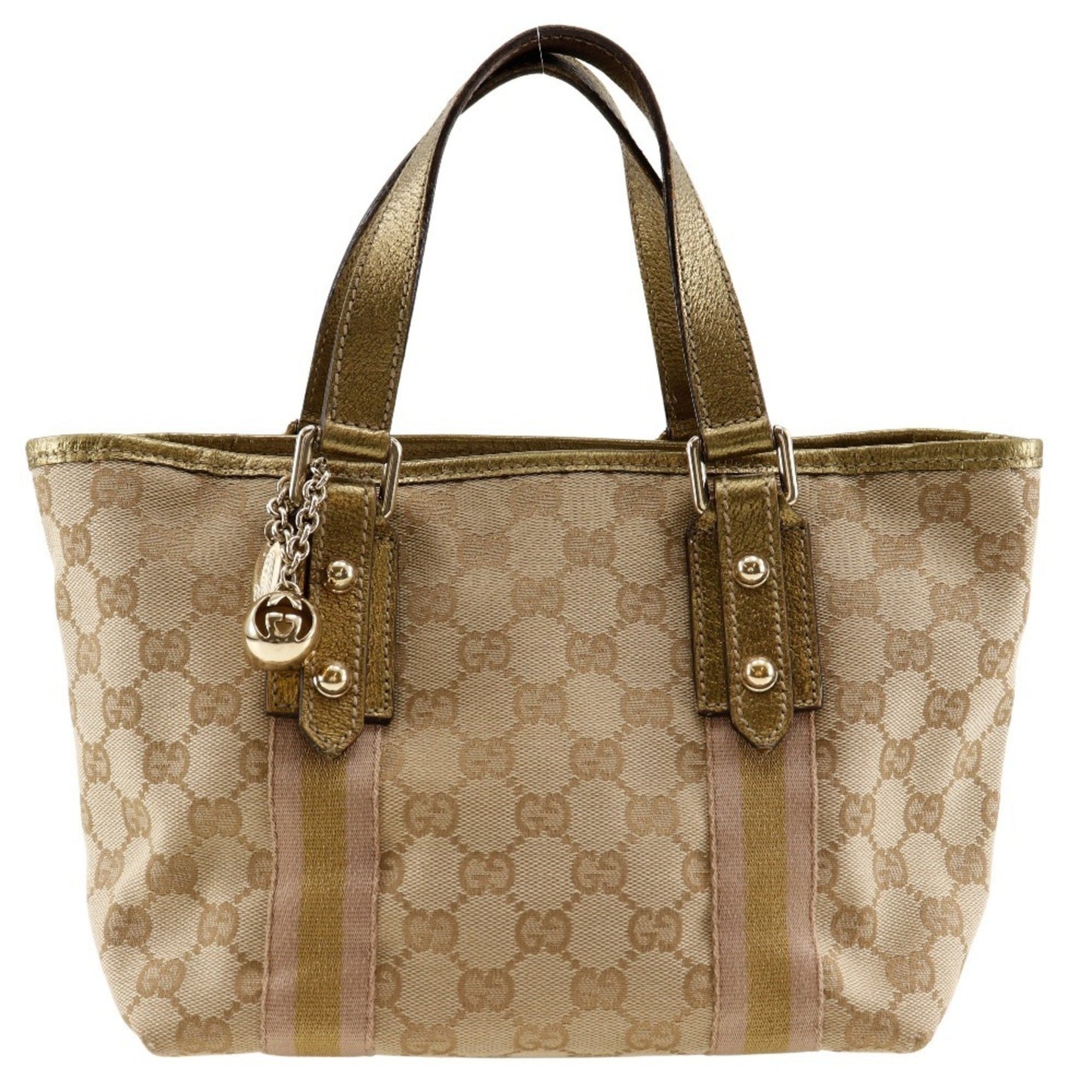 Gucci Handbag 139261 Gg Canvas X Leather Brown