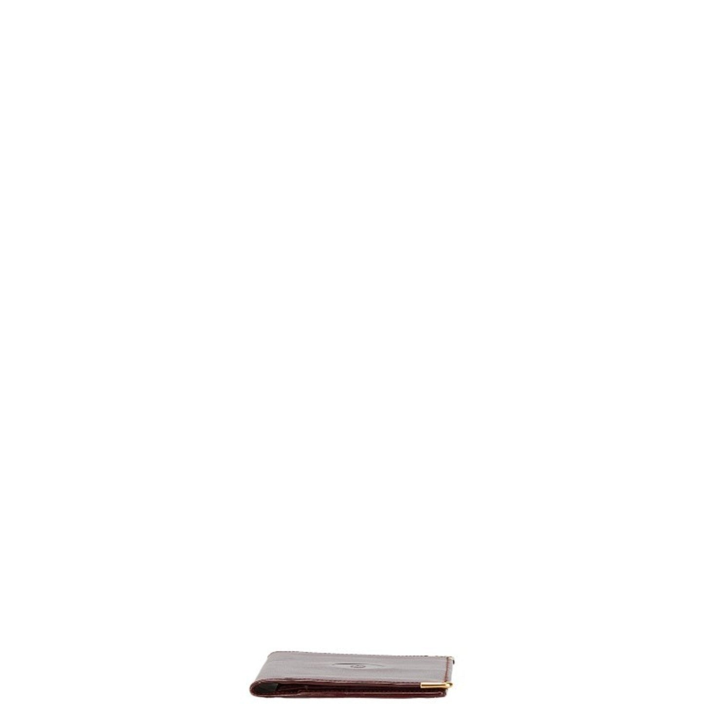 Cartier Must Line Long Wallet Wine Red Leather