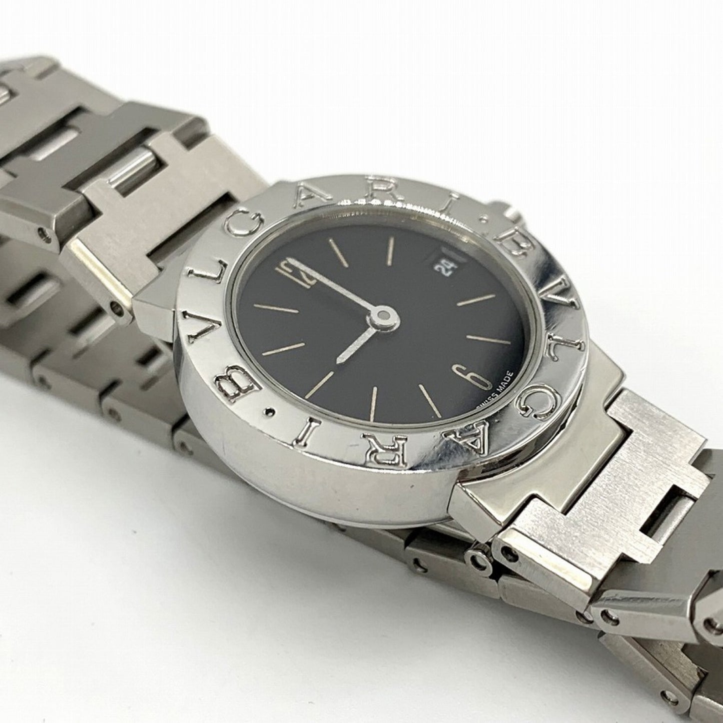 Bvlgari Bvlgari Analogue Watch Date Black Dial Bb23Ss