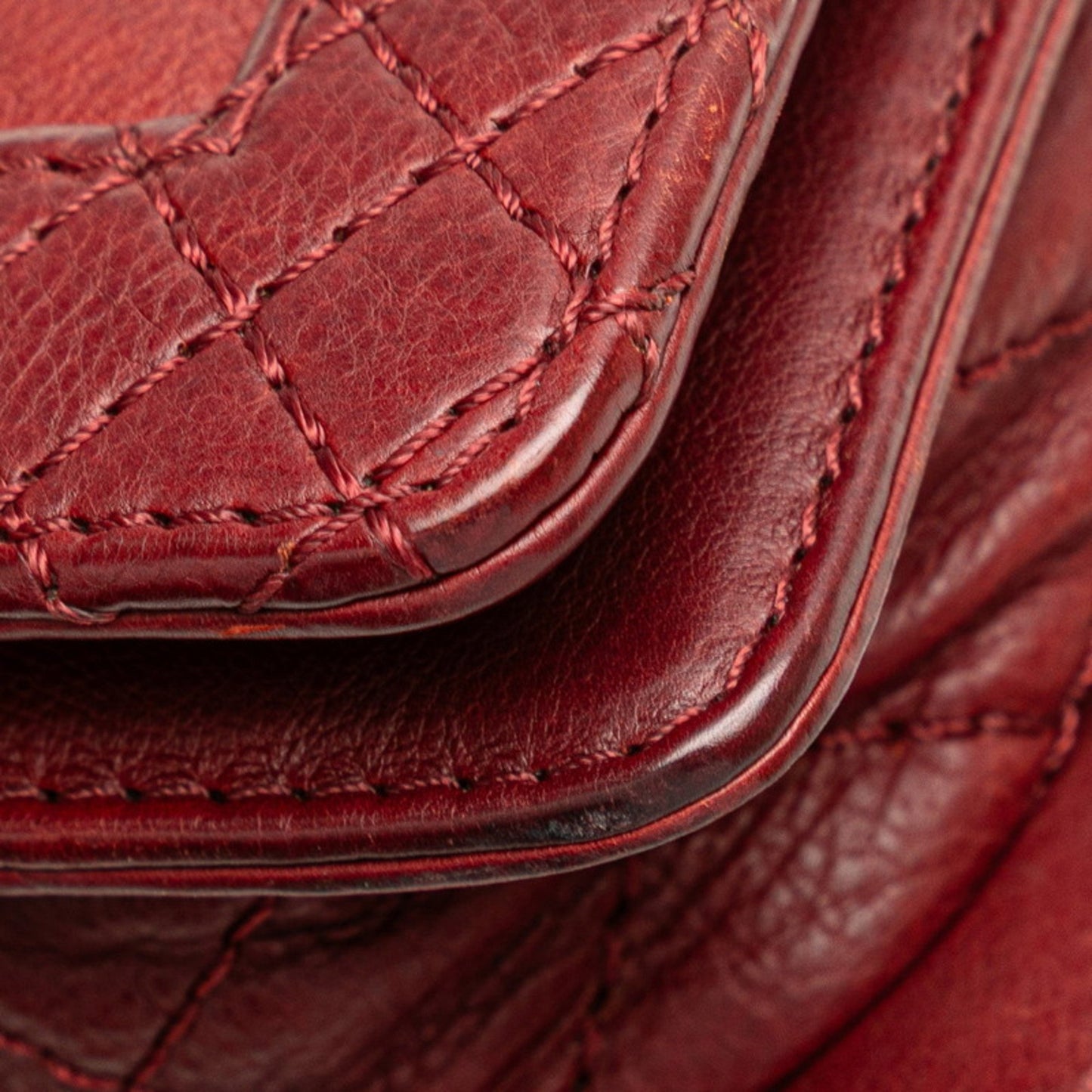 Chanel Boy Chanel Coco Mark Chain Shoulder Bag In Wine Red