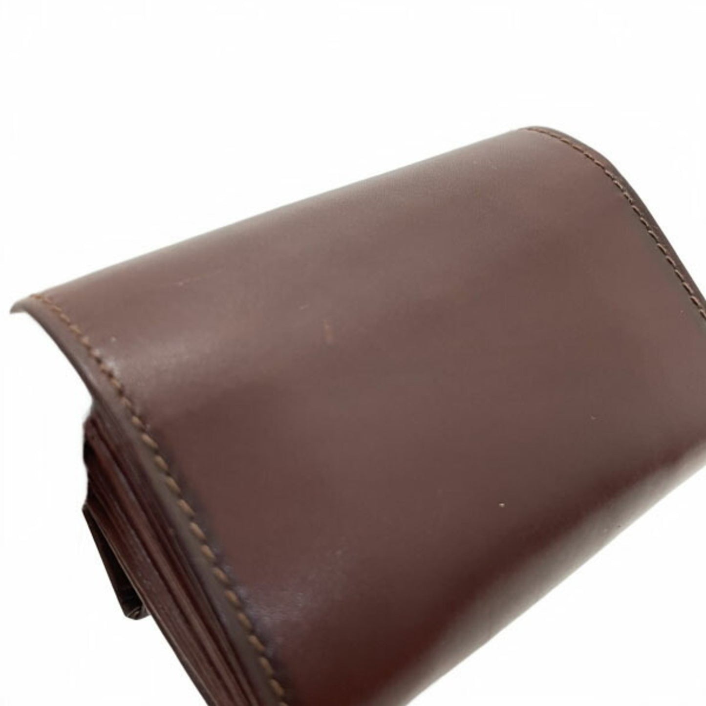 Salvatore Ferragamo Coin Purse F Leather Brown 22 6634 Ss-13181