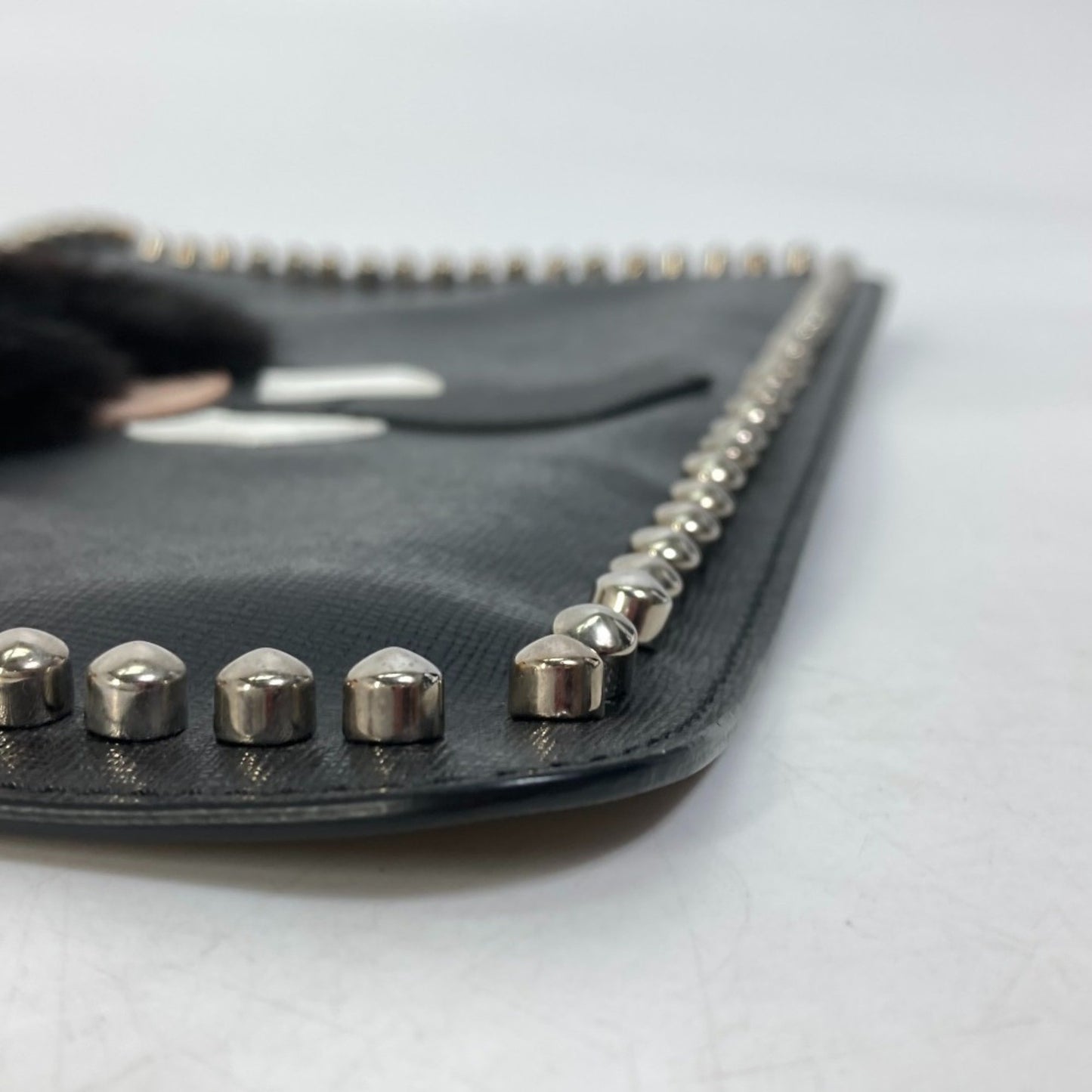 Fendi Studded Pouch Karl Lagerfeld Carlito Clutch Bag Leather