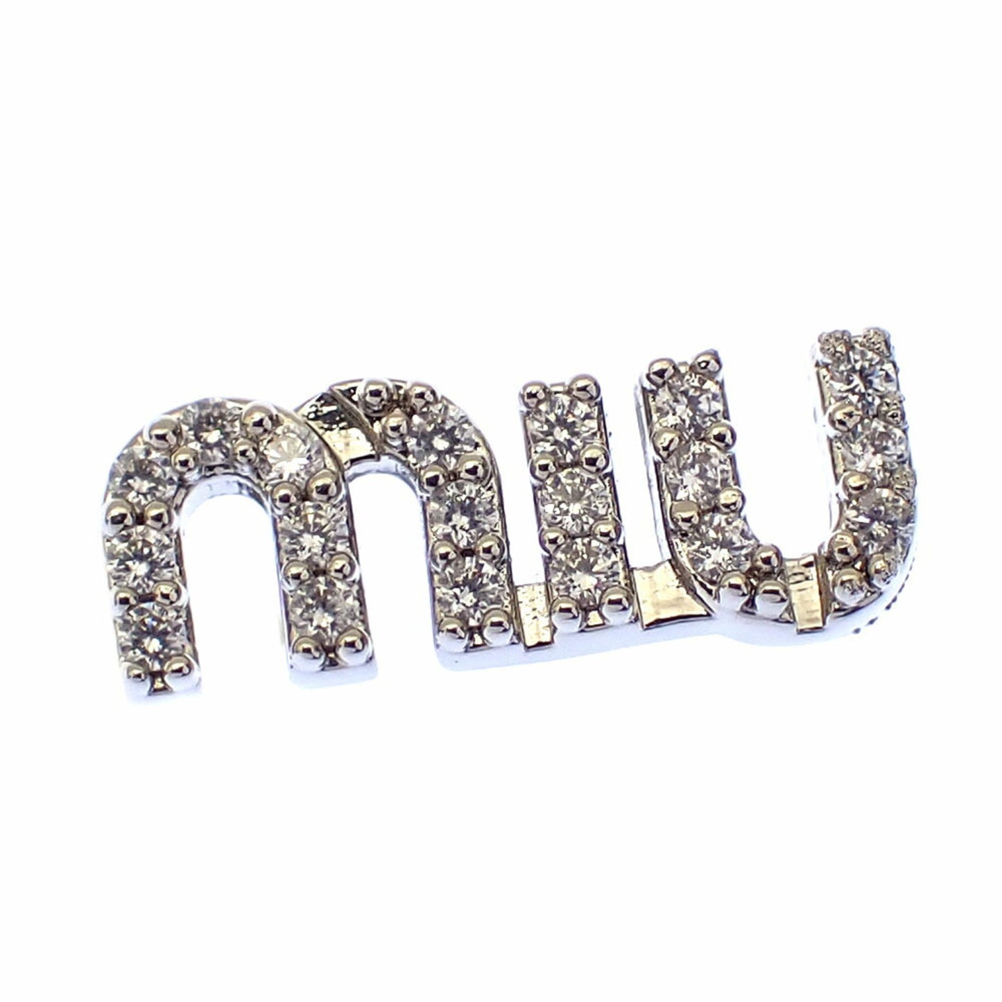 Miu Miu Miu Crystal-Studded Metal Earrings For Women
