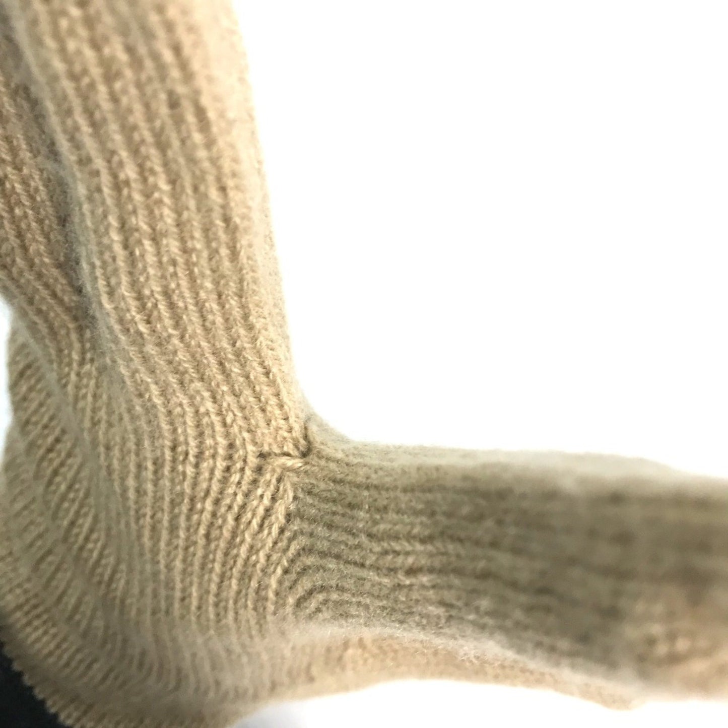 Burberry Bicolor Glove Gloves Beige Black
