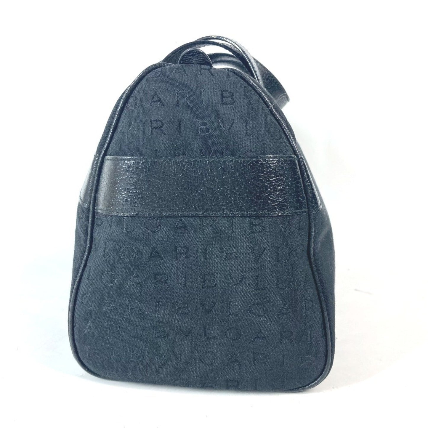 Bvlgari Bvlgari Mania Boston Bag Handbag Canvas Leather