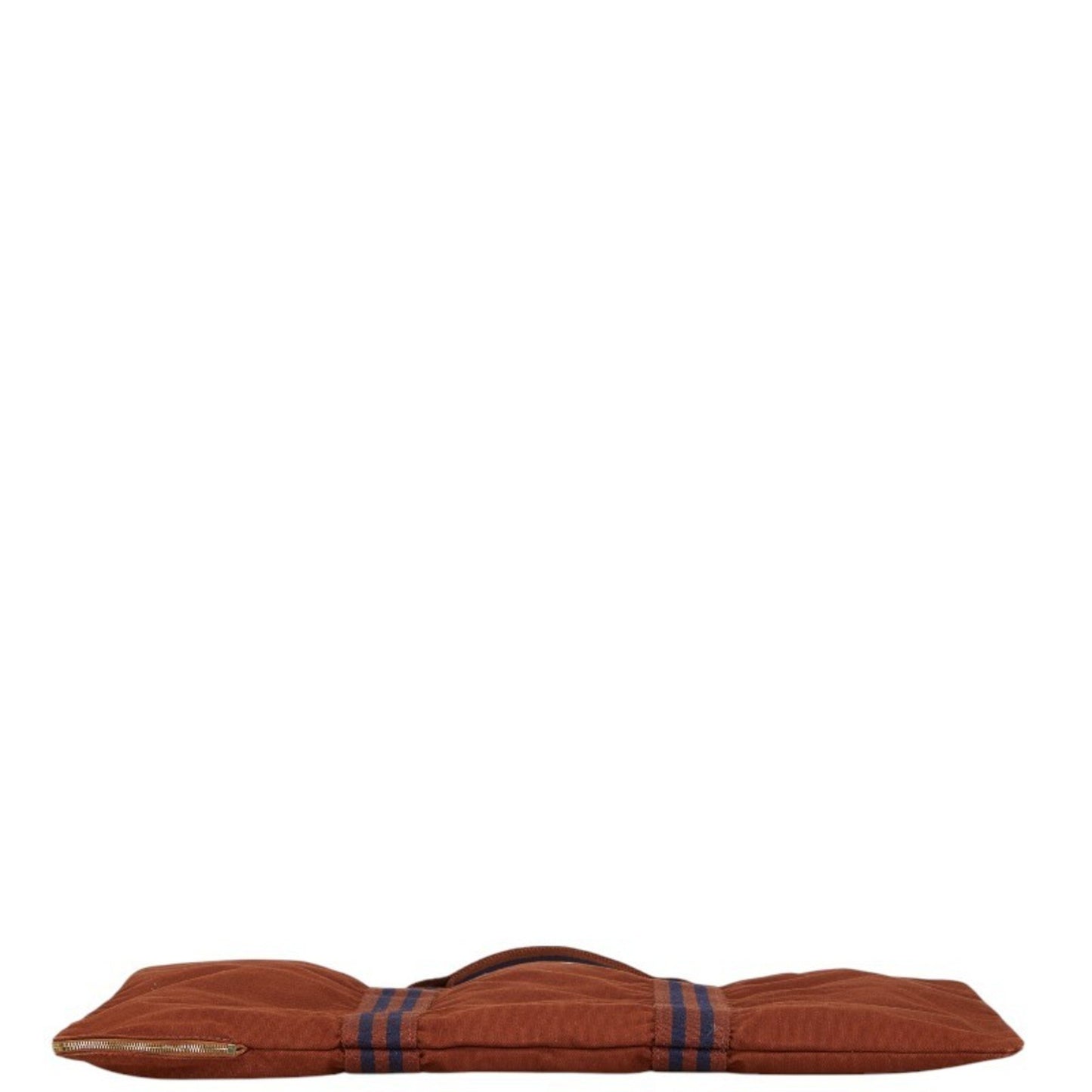 Hermes Foultou Porto-Document Bag Document Case Brown Navy Canvas