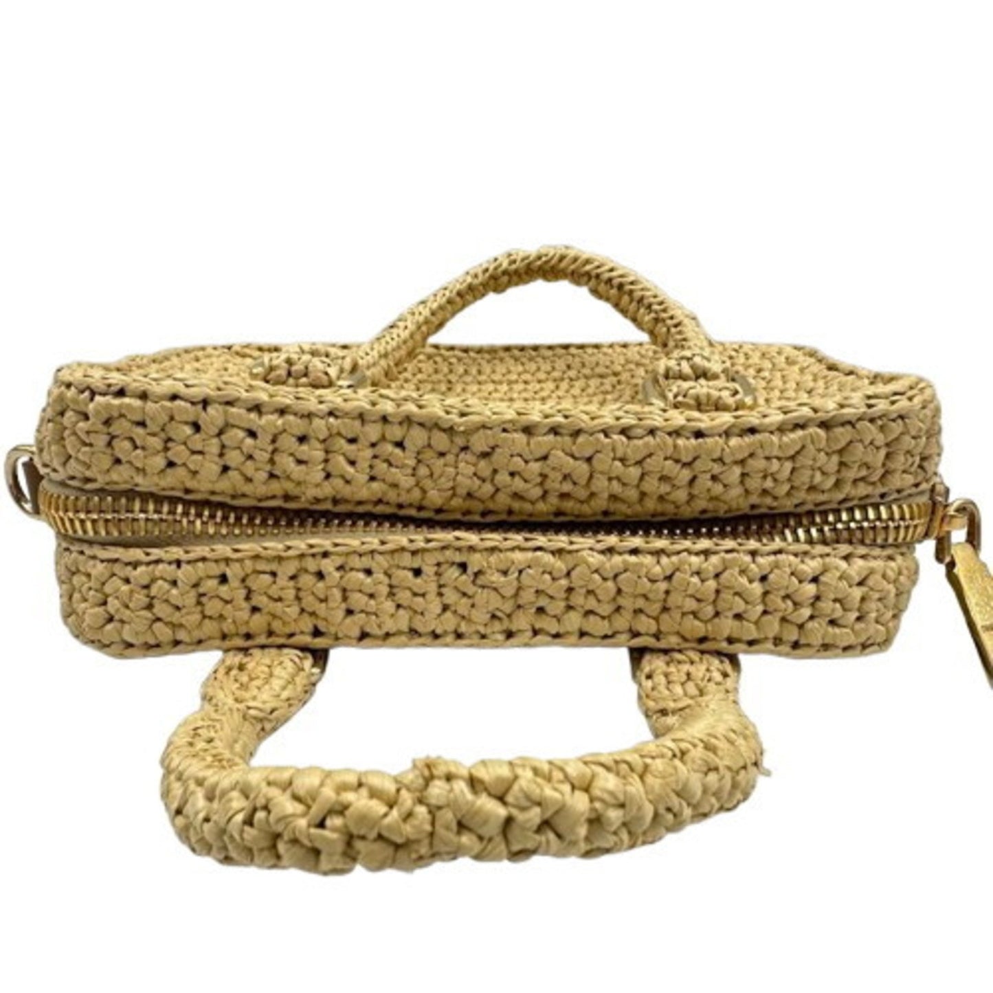 Miu Crochet Handbag 5Bb123 Beige