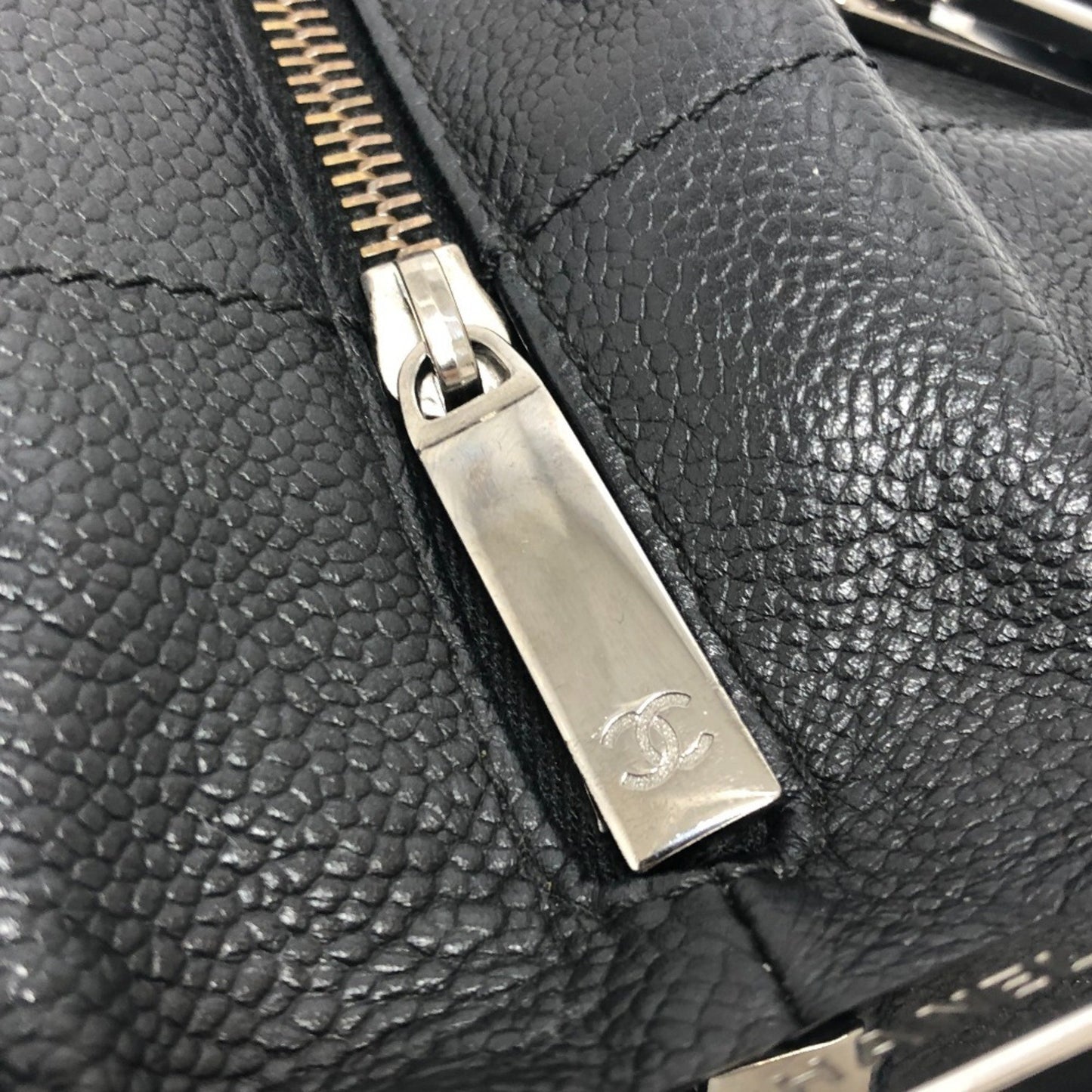 Chanel Chanel Chocolate Bar Mini Boston Bag Handbag Back Soft Caviar Skin
