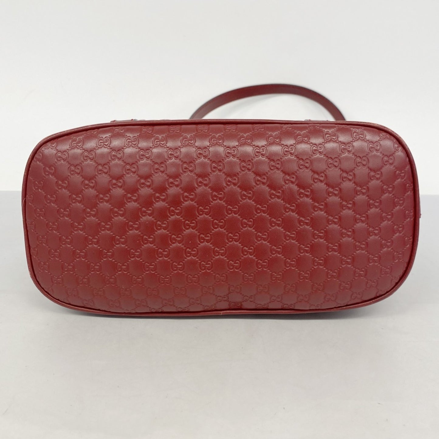Gucci Micro Guccissima Handbag 449654 Leather Red Champagne