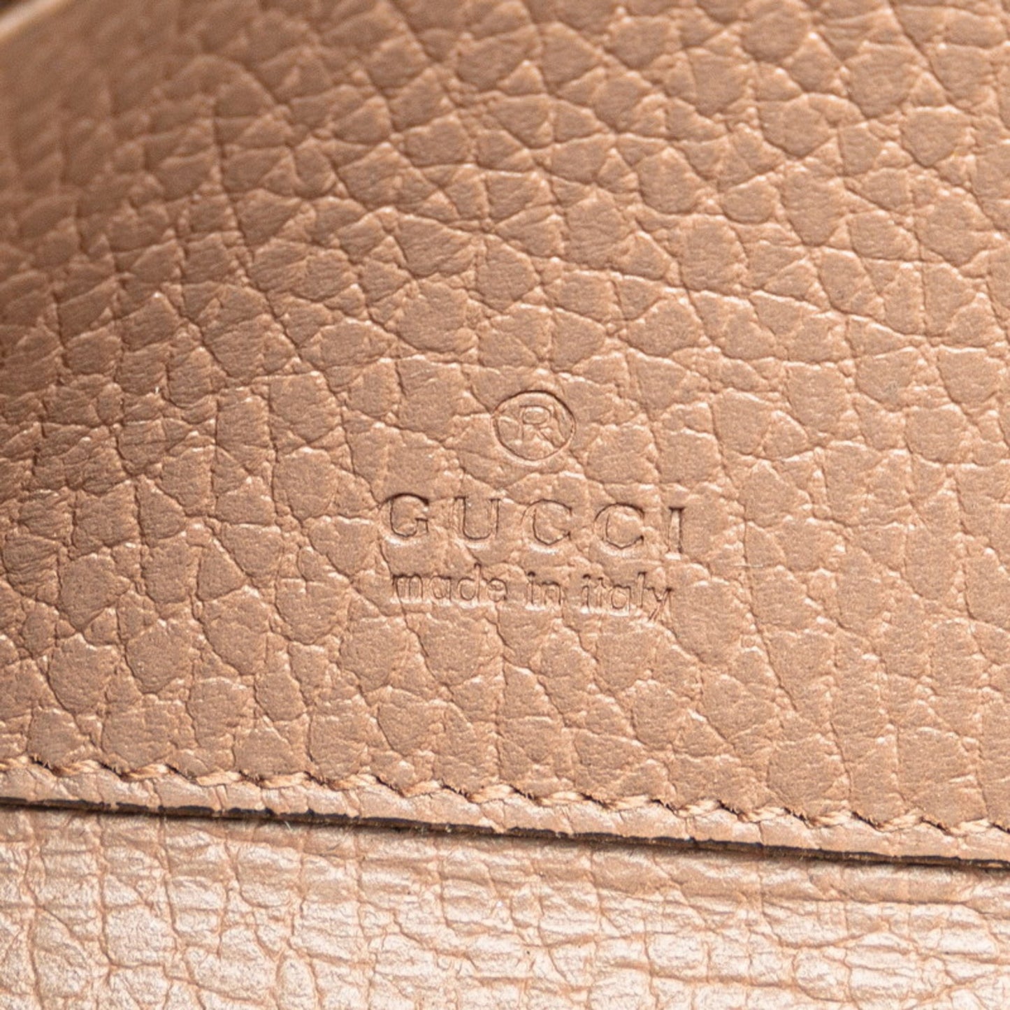 Gucci Gg Marmont L-Shaped Bi-Fold Wallet 658609 Beige Pvc Leather