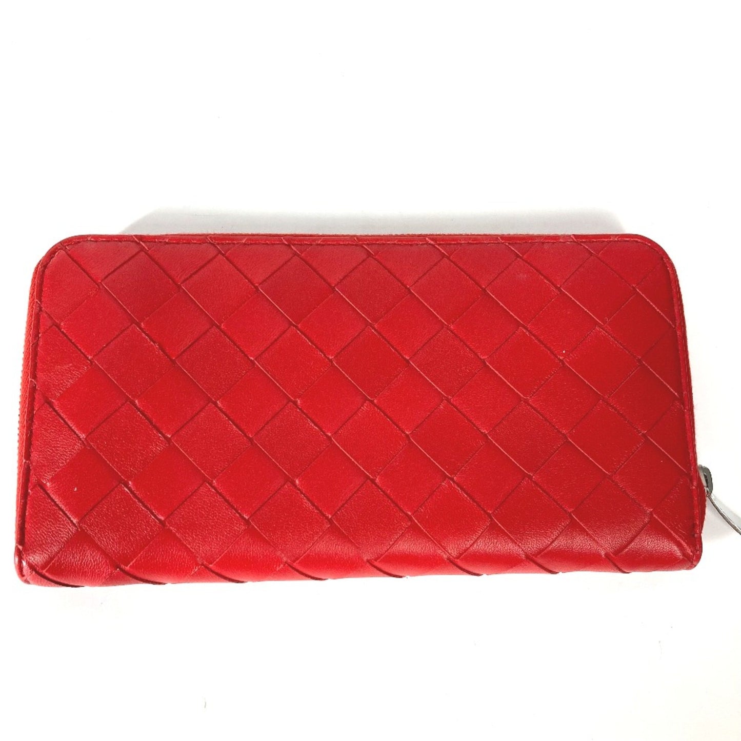 Bottega Veneta 593217 Long Wallet Zip Around Long Wallet Red