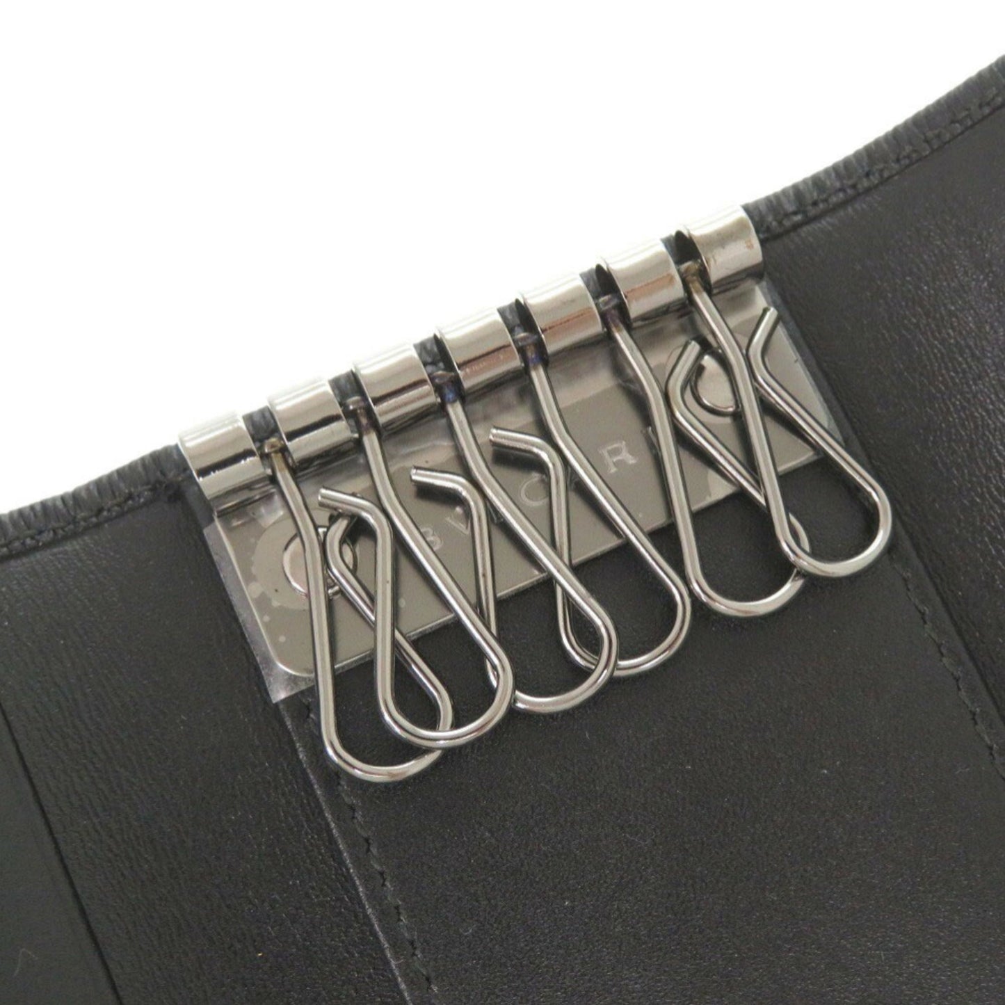 Unused Bvlgari Serpenti Scalie Man Leather Black Key Case