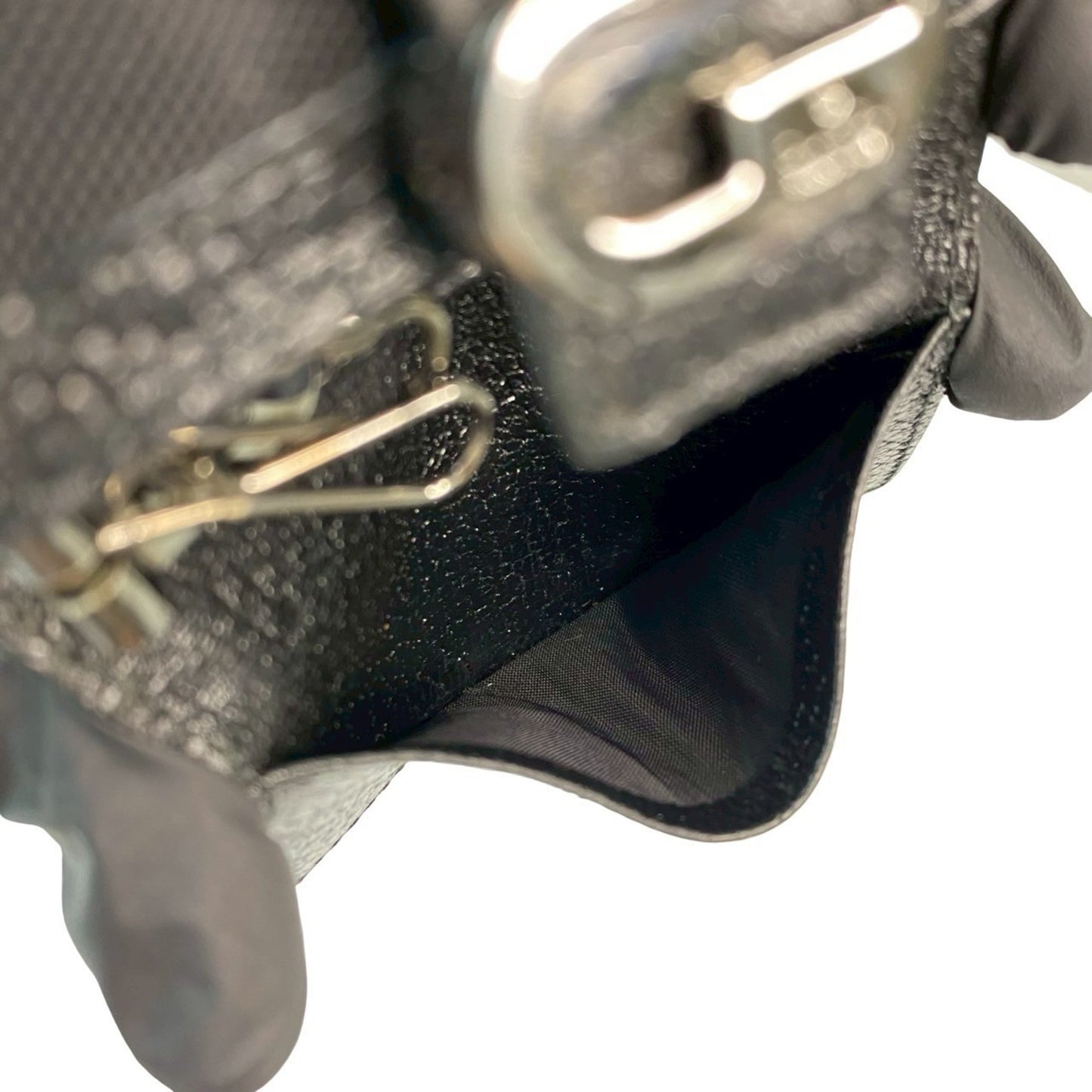 Gucci G Logo Engraved Leather And Nylon Tri-Fold Key Case With Holder