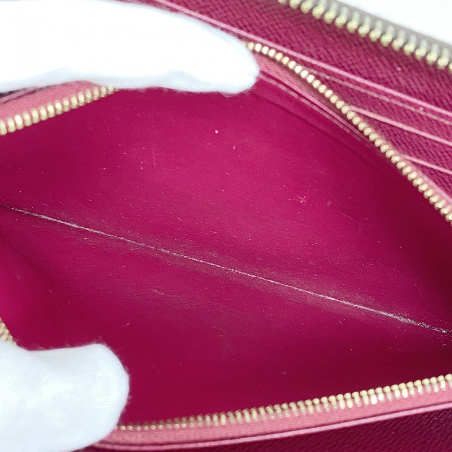 Louis Vuitton Monogram Zippy Wallet M41895 Brown Fuchsia