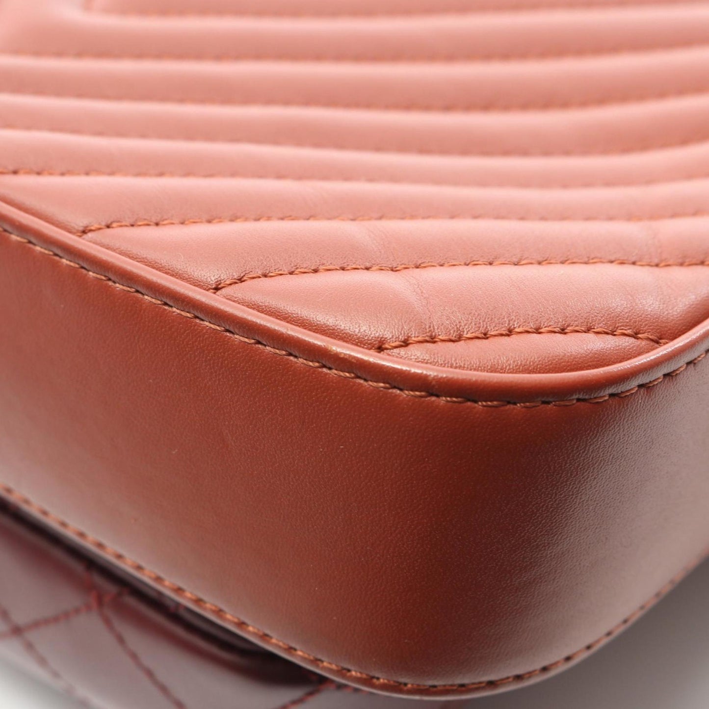 Chanel V-Stitch Chevron Shoulder Bag In Lambskin Leather
