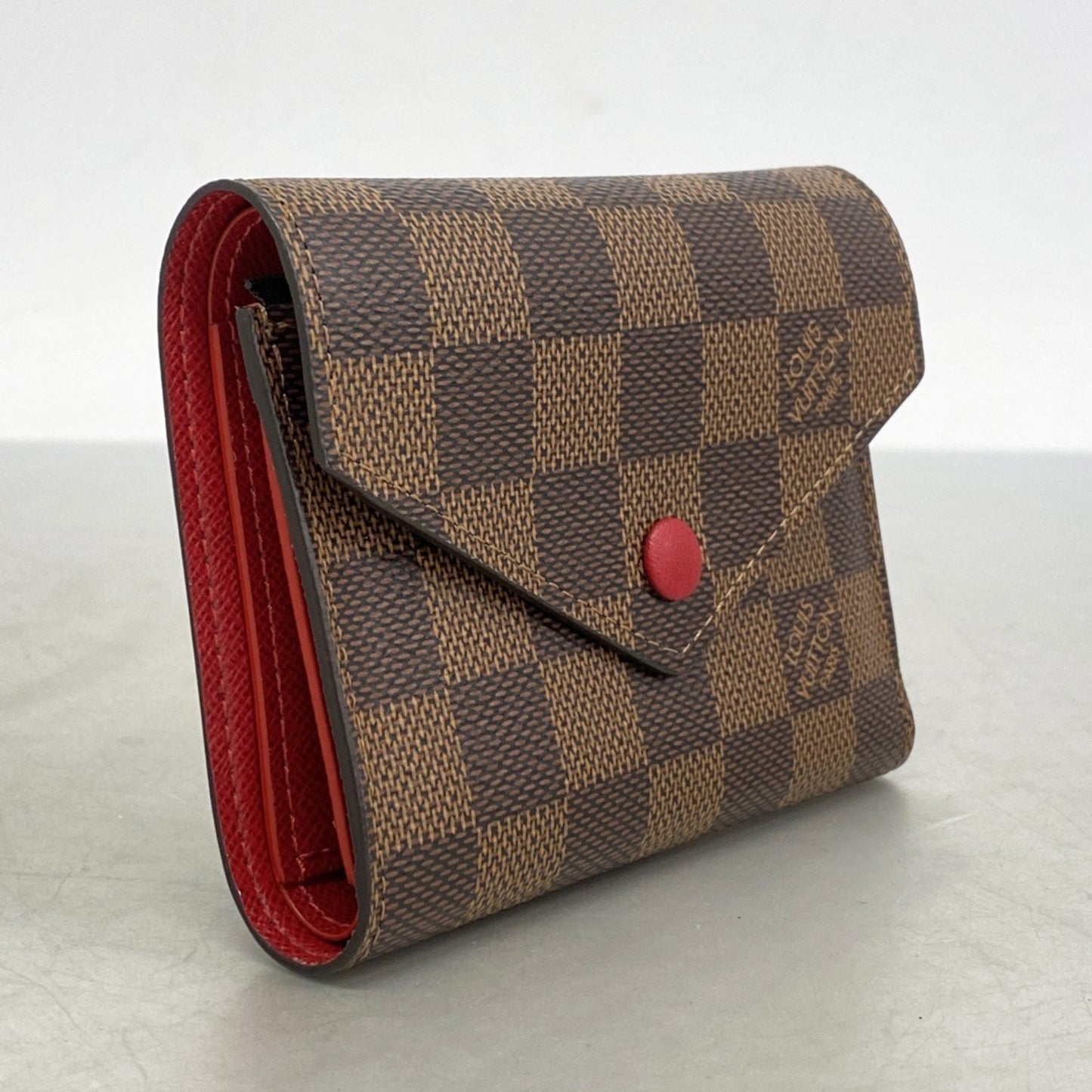 Louis Vuitton Tri-Fold Wallet Damier Victorine Portefeuille N41659 Ebene