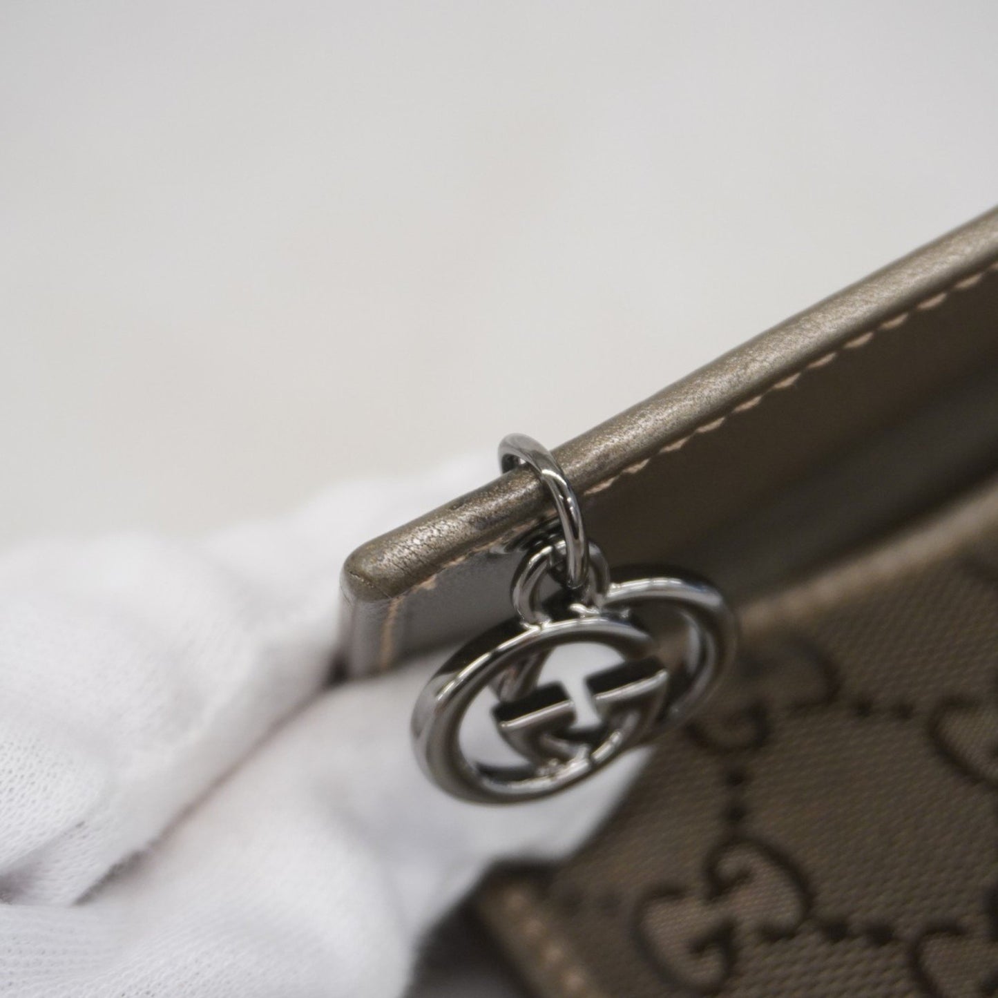Gucci Gg Imprime Wallet 212105 Coated Canvas Khaki