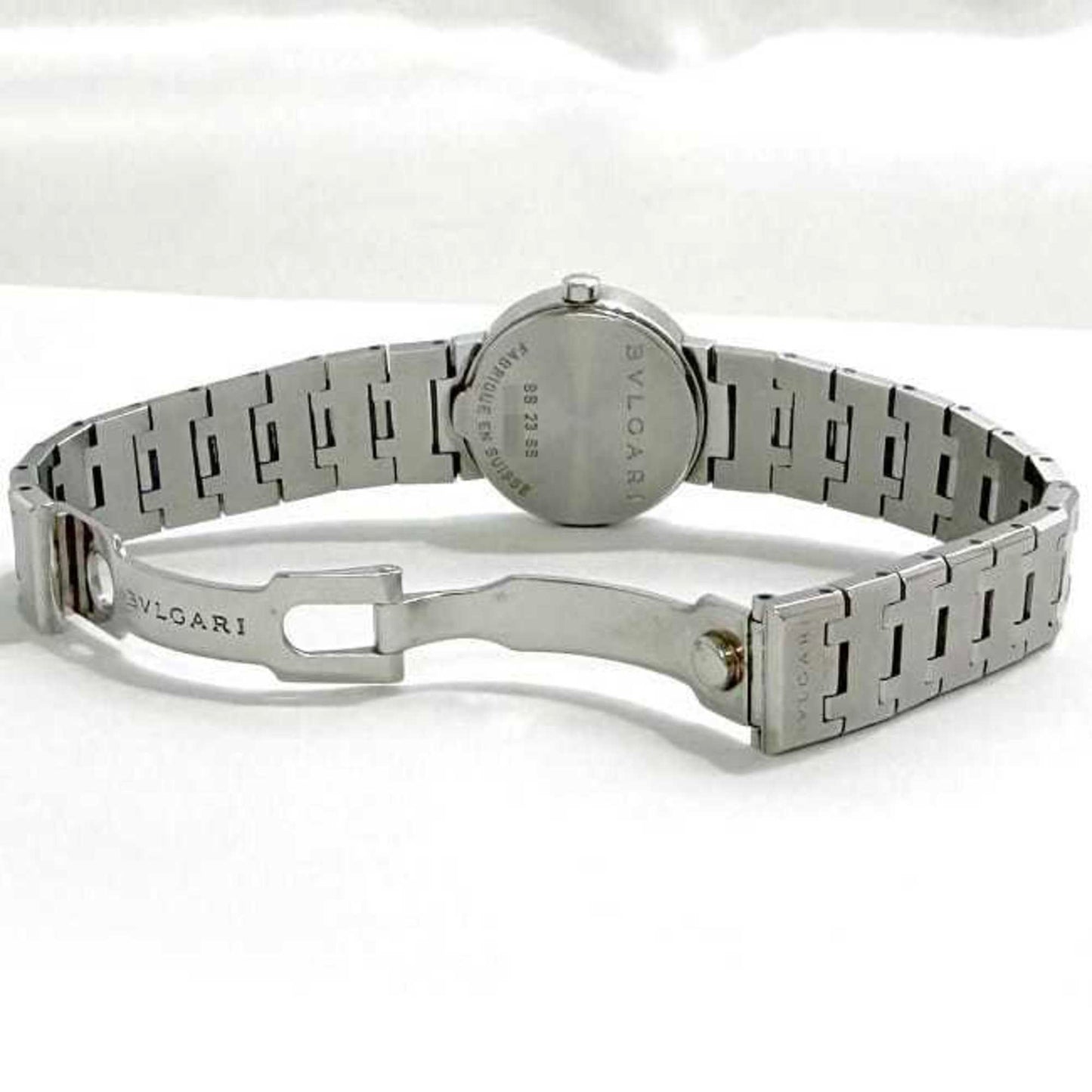 Bvlgari Watch F-21814 Black Silver Bb23Ss