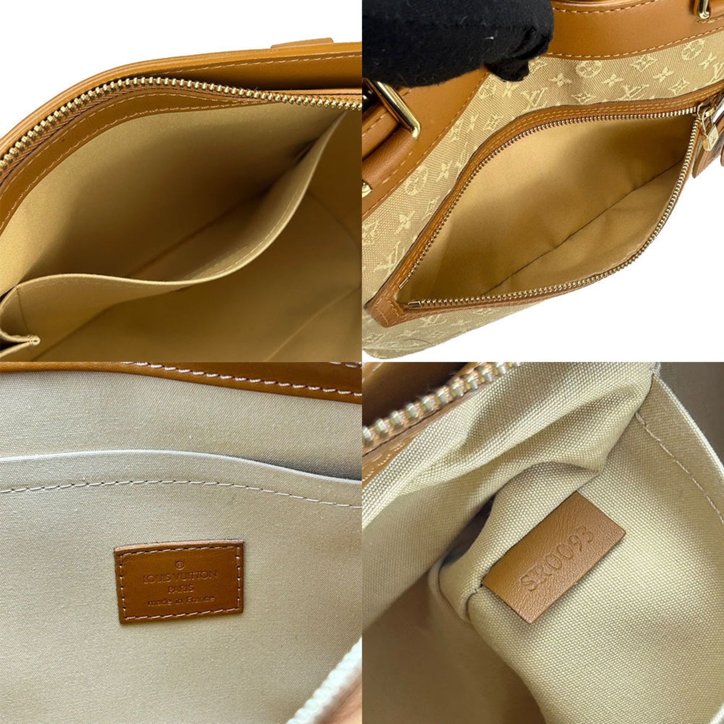Louis Vuitton Tote Bag Lucille Pm M92684 Monogram Beige Canvas Leather