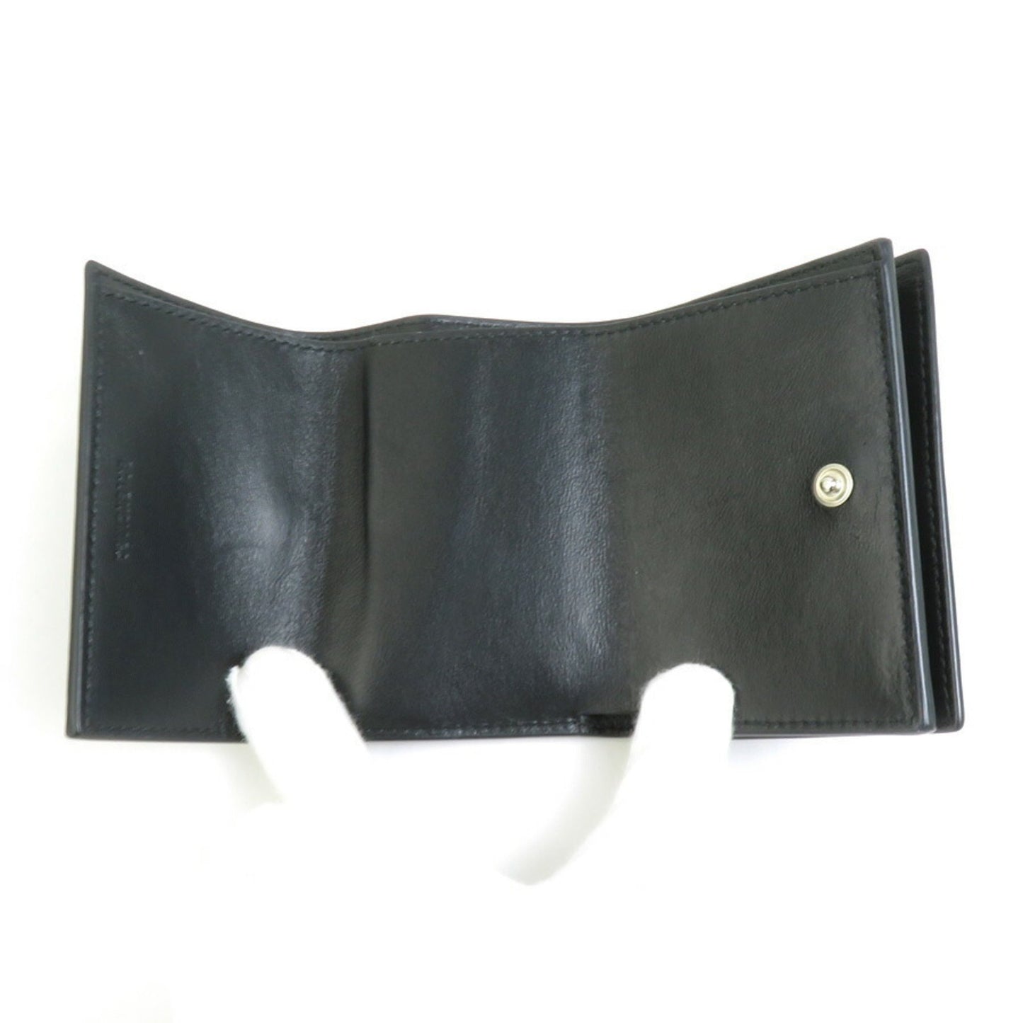 Balenciaga Tri-Fold Wallet Leather Black