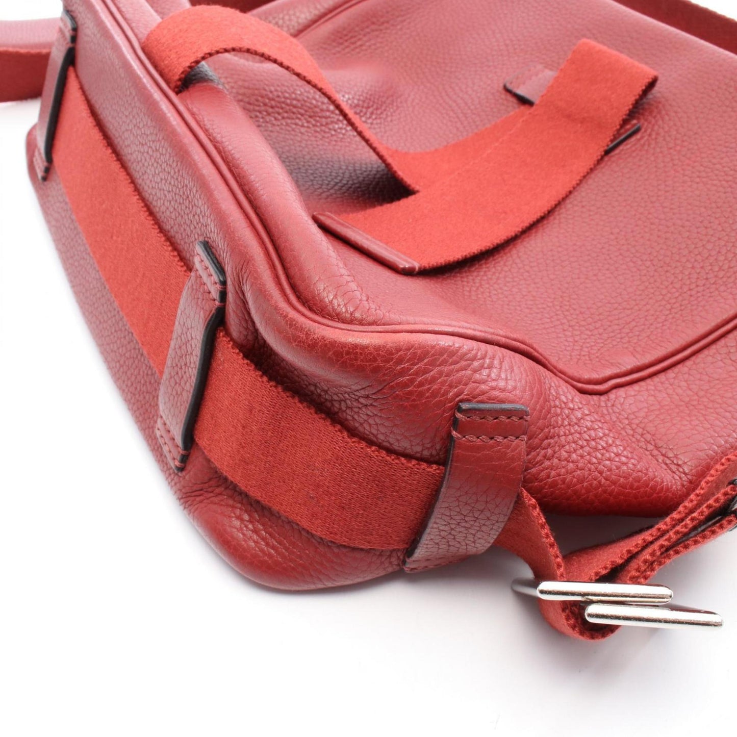 Hermes Herms Tibet Vertical Mm Rouge Garance Shoulder Bag In Taurillon Clemence Leather