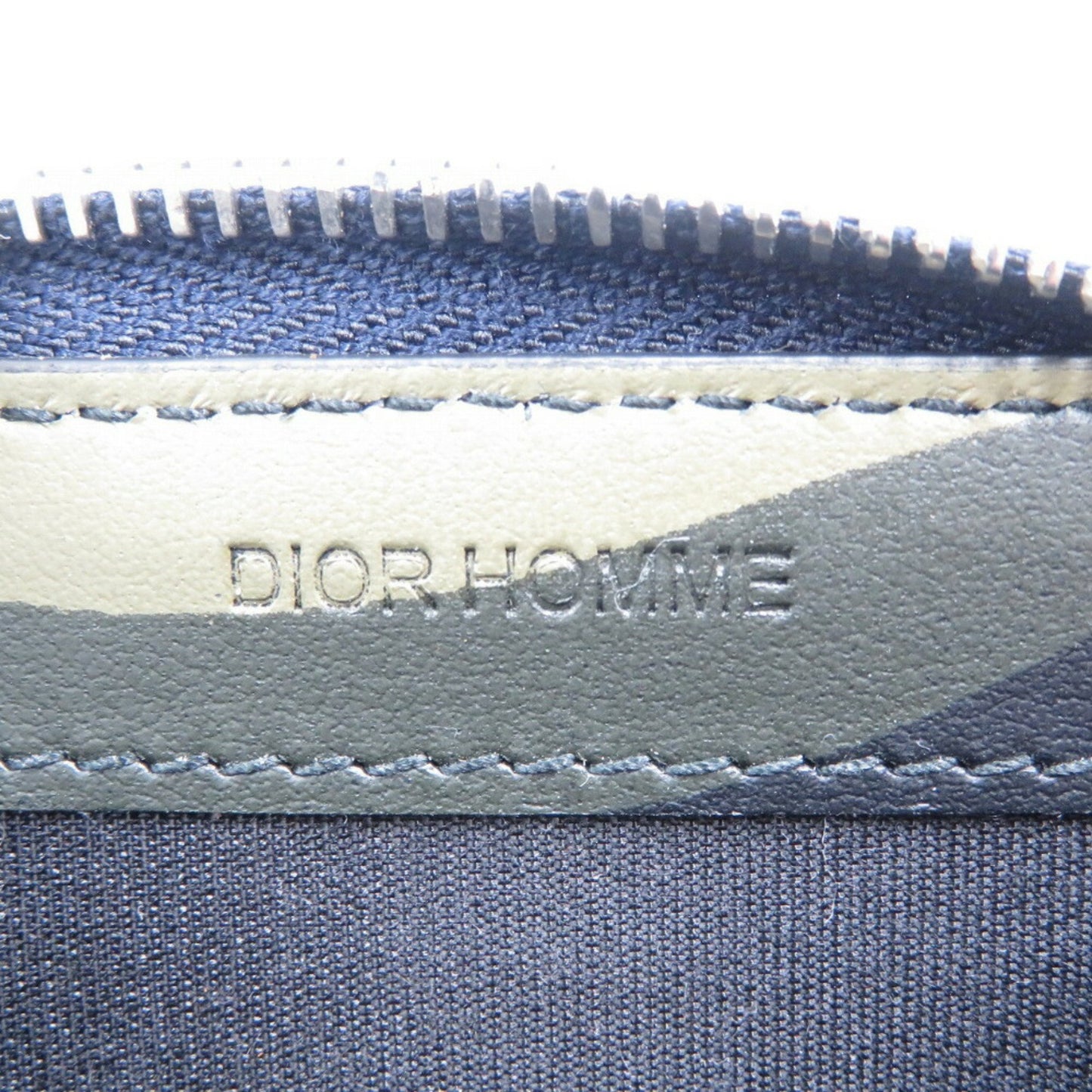 Dior Homme Leather Navy Orange Round Coin Case 0559Dior Homme