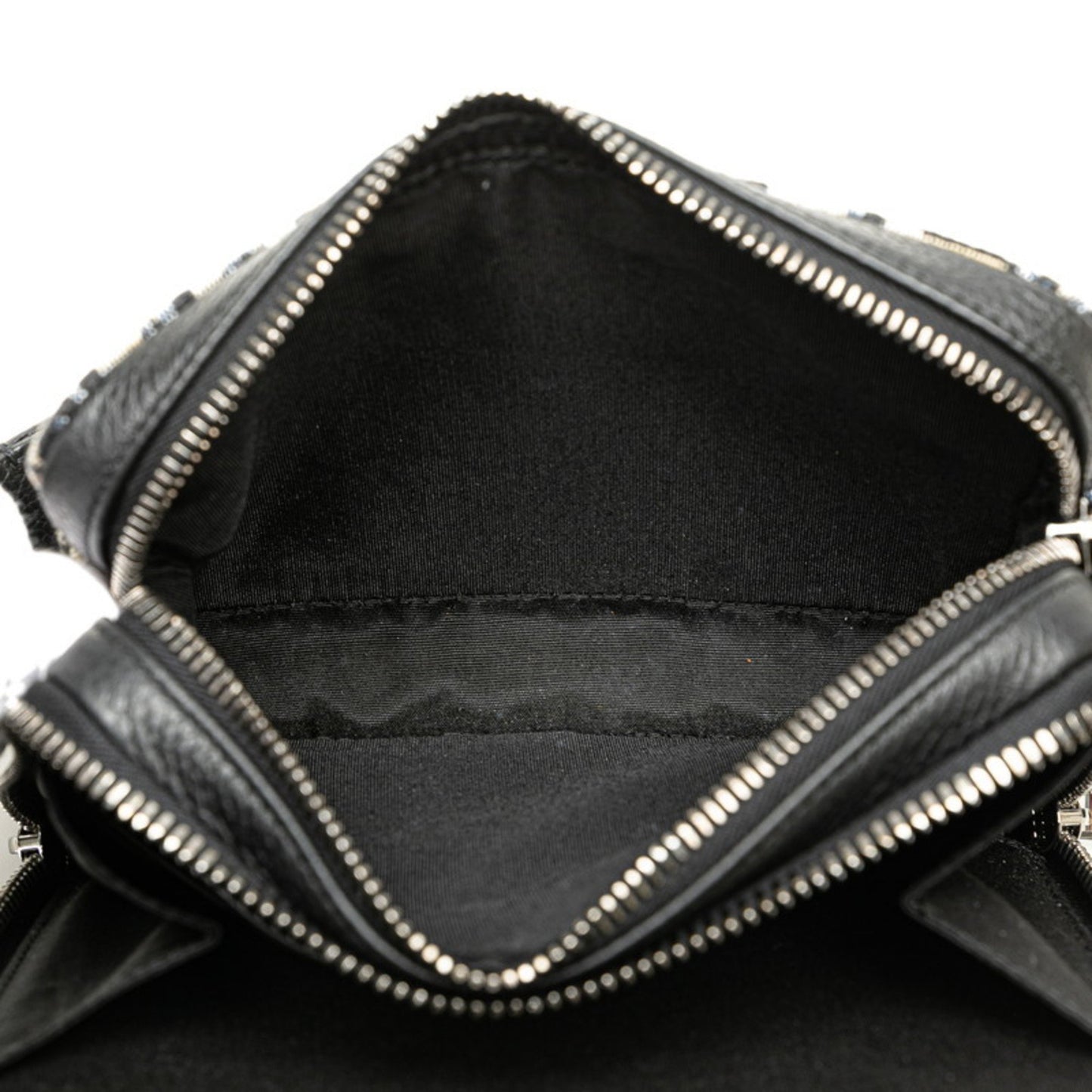 Christian Dior Dior X Kenny Scharf Oblique Crossbody Shoulder Bag Beige Navy Jacquard