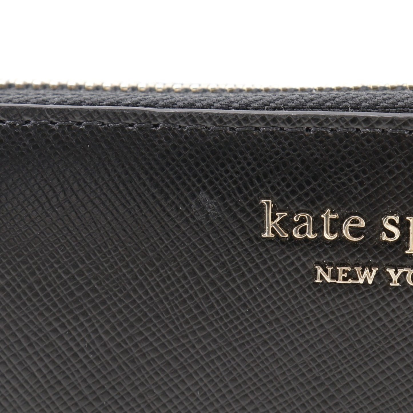 Kate Spade Spencer Round Long Wallet Pwr00281 Leather Black Zip Around