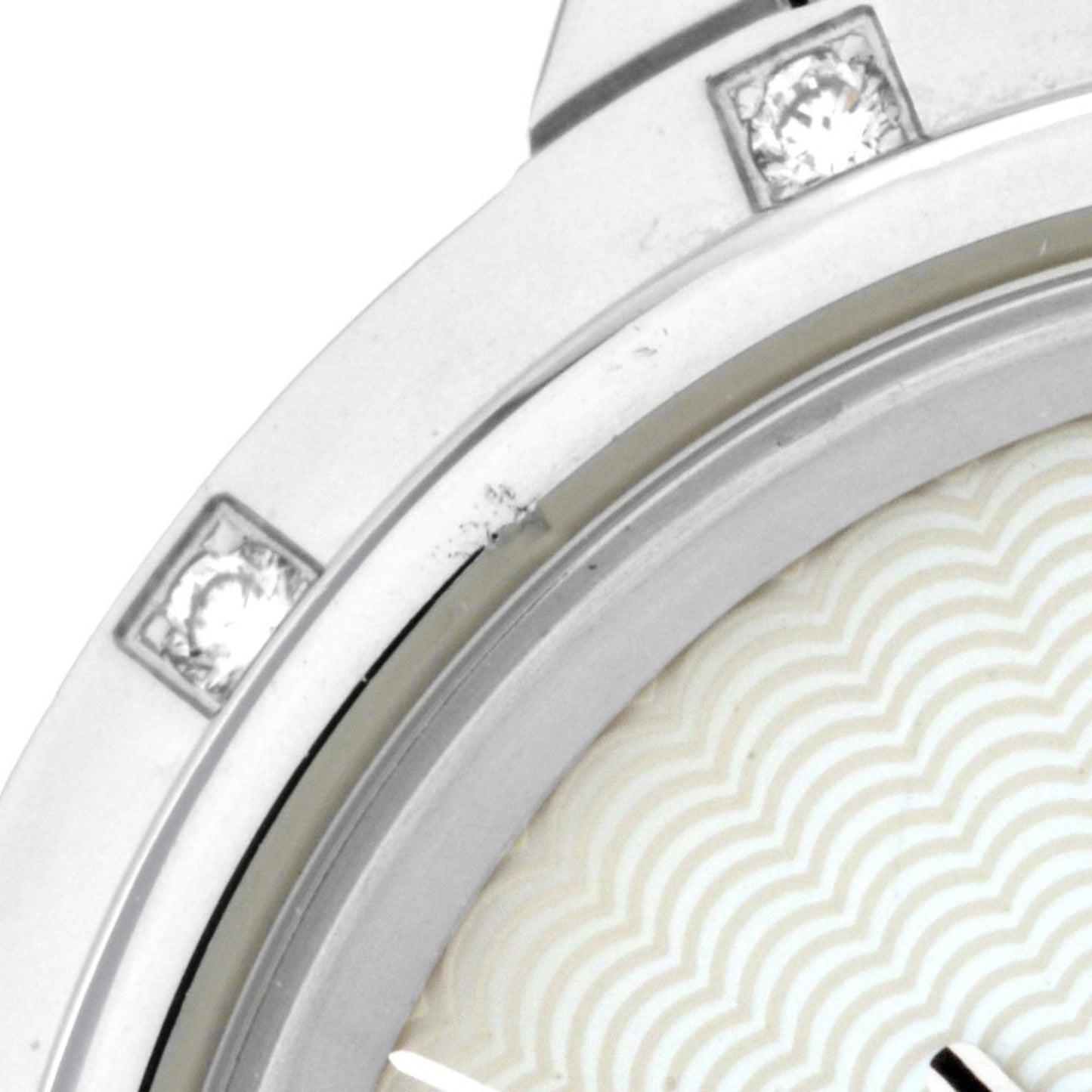 Hermes Hermes Cl4.230 Clipper Nacle Watch Quartz Shell Dial Bezel 12P Diamond