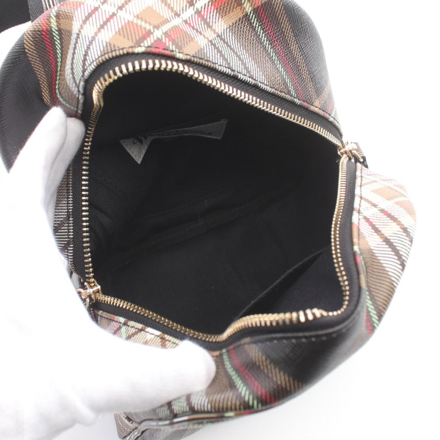 Vivienne Westwood Red Label Tartan Backpack Rucksack Backpack Bag Faux Leather