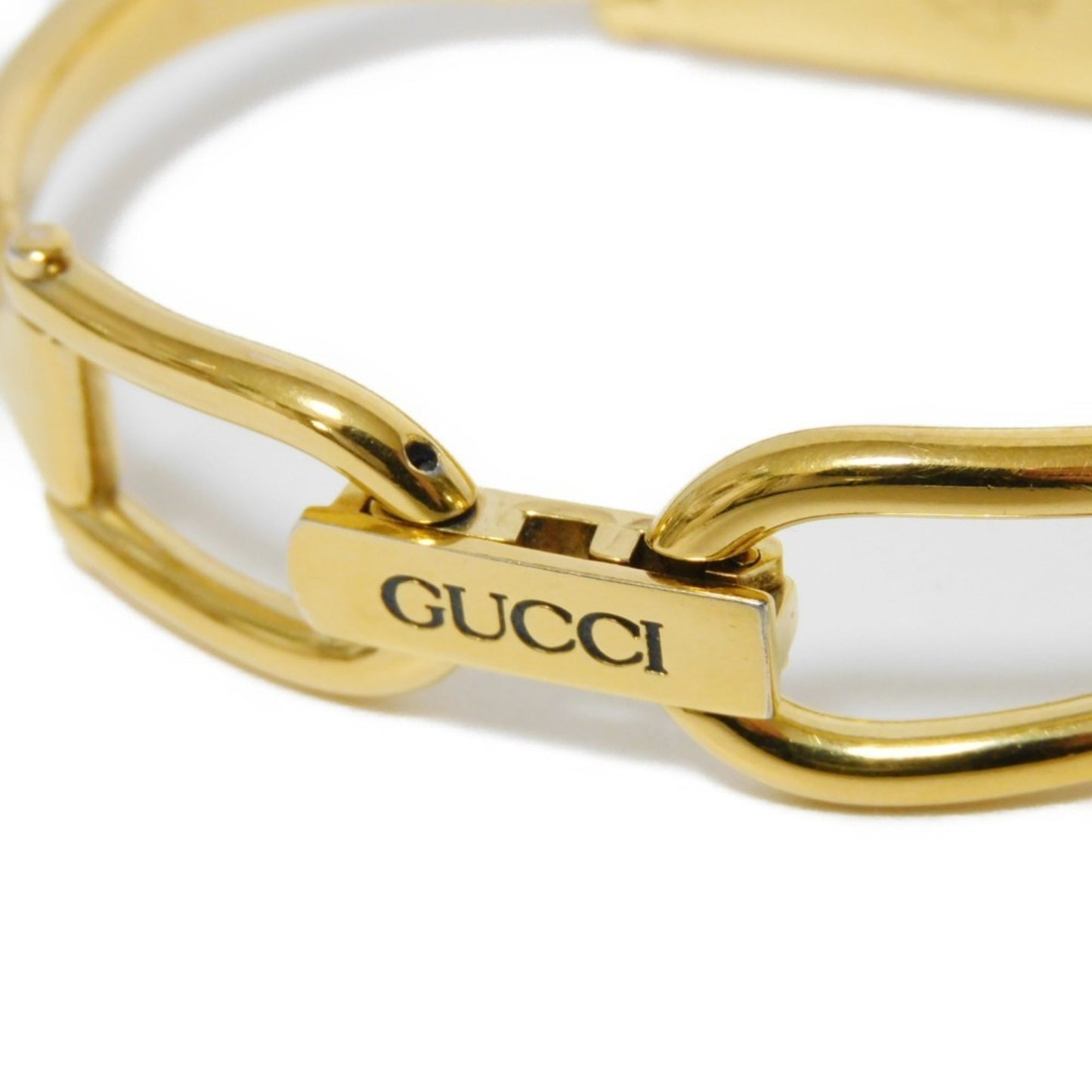 Gucci Bangle Watch Black Dial Quartz Gp 1500