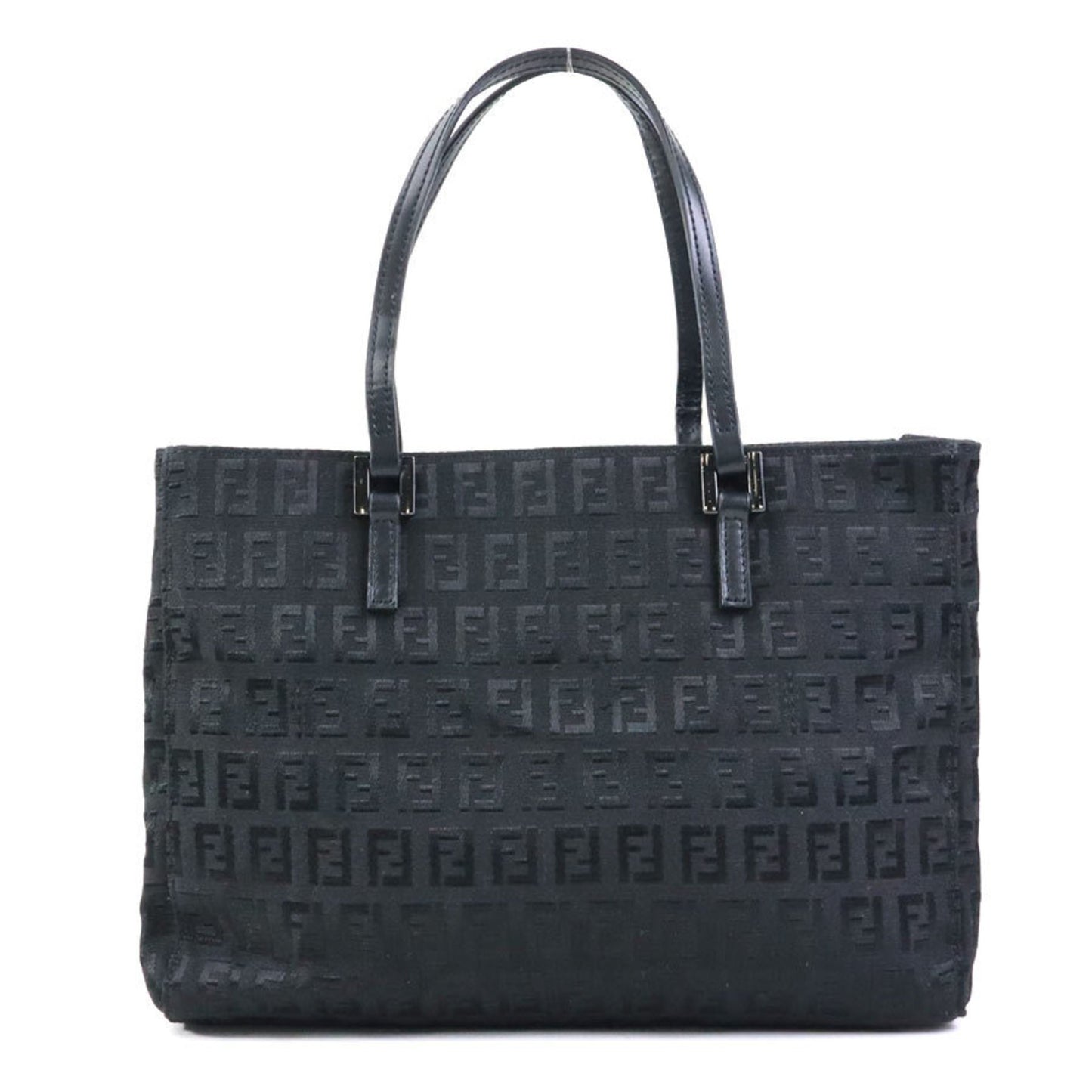 Fendi Zucchino Nylon Canvas Handbag Black