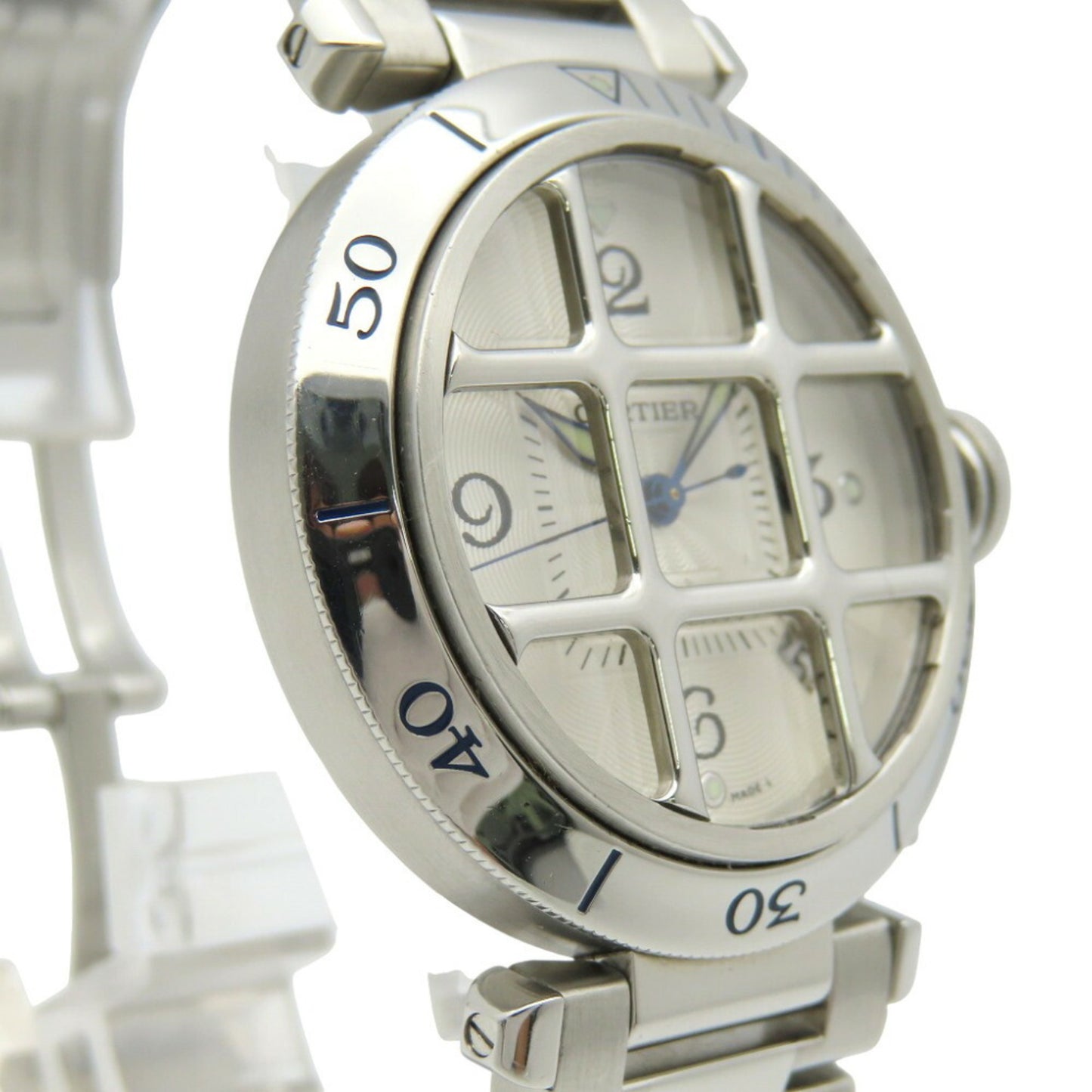 Cartier Pasha Convex Grid W31059H3 Automatic Watch