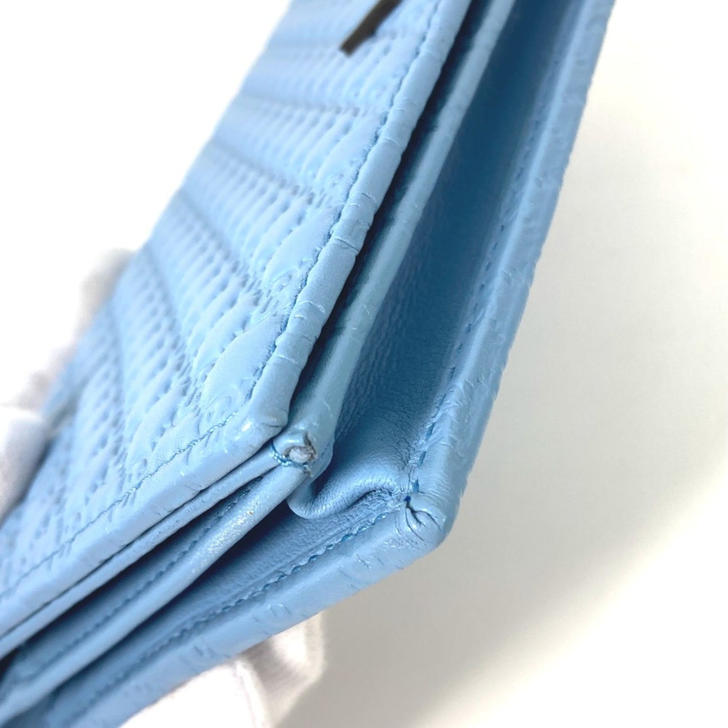 Gucci 466507 Micro Guccissima Bifold Long Wallet Crossbody Bag 3Way Shoulder Bag Blue